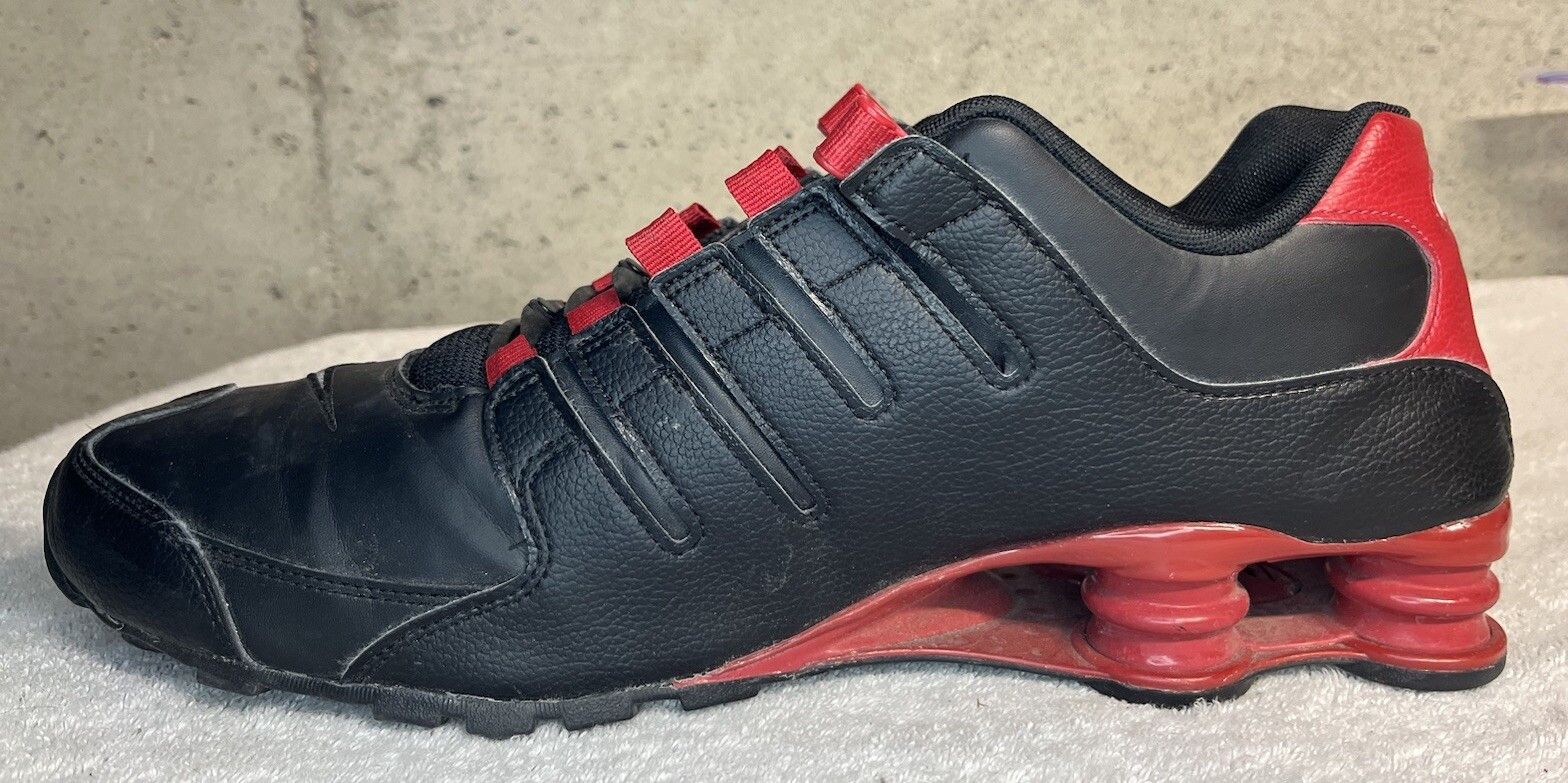 Nike NIKE SHOX NZ EU BLACK SILVER GYM RED MENS SIZE 14 SNEAKERS Size US 14 / EU 47 - 4 Thumbnail