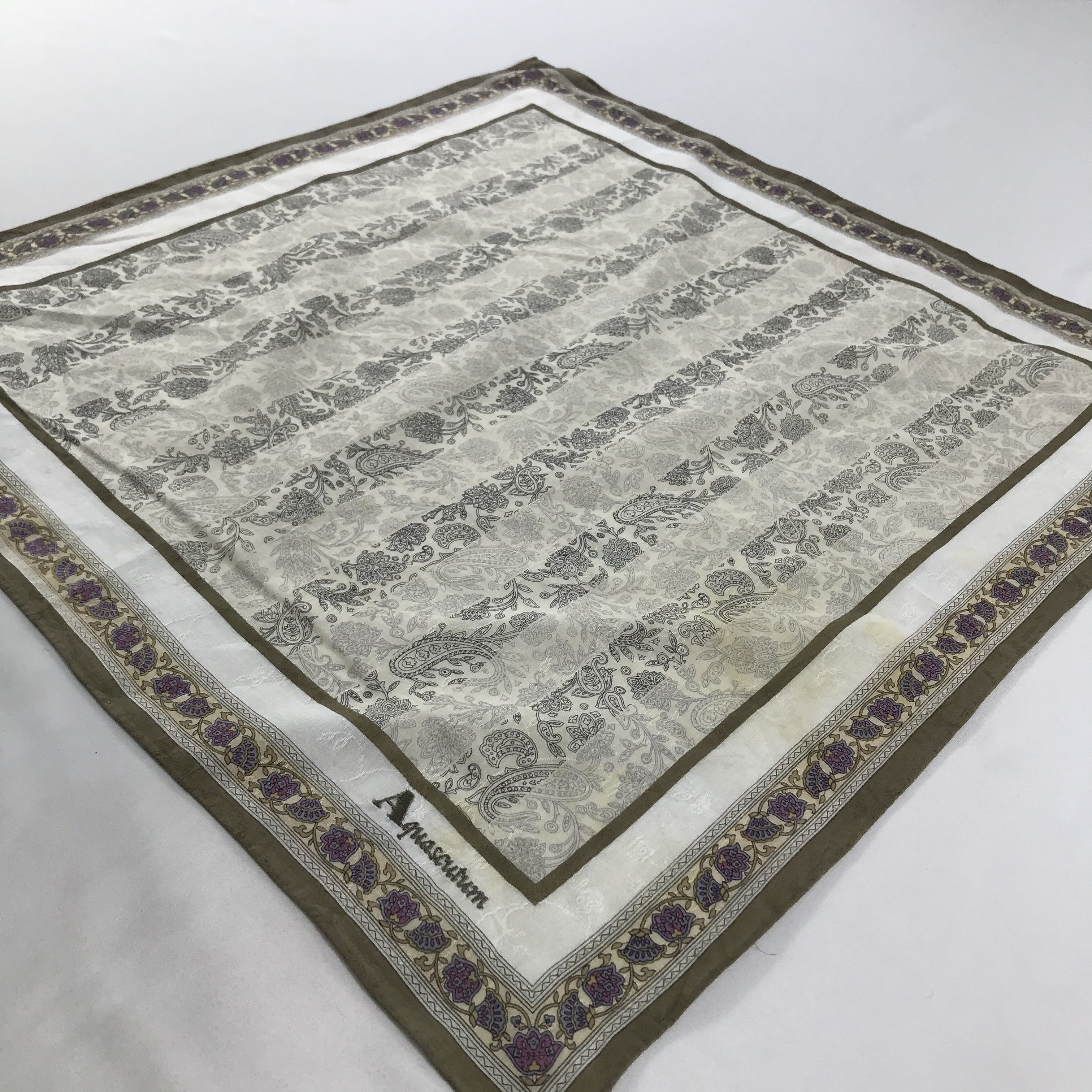 Aquascutum × Vintage Aquascutum Bandana / Handkerchief / Neckerchief - S1731 Size ONE SIZE - 2 Thumbnail