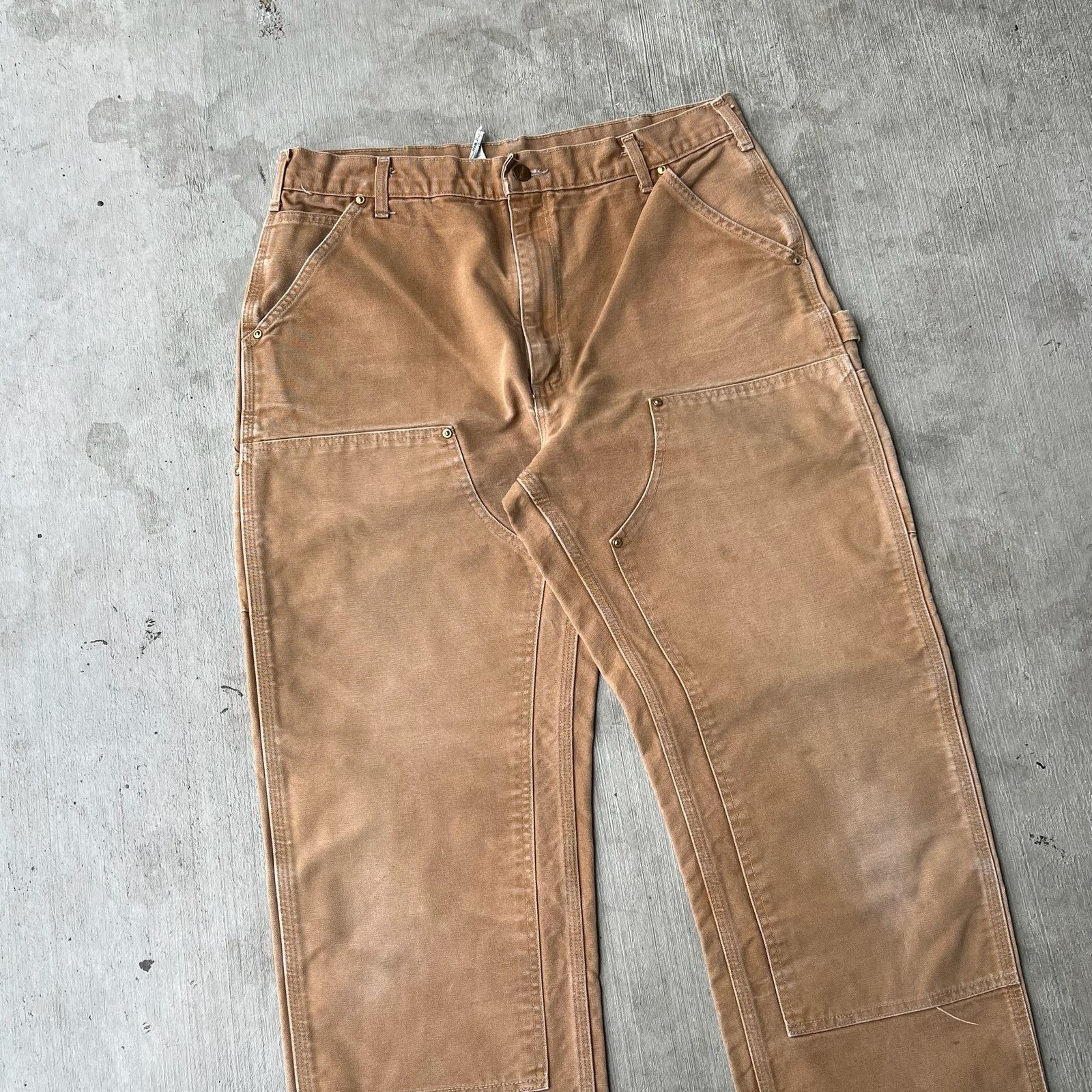 Carhartt × Vintage Carhartt brown double knee work wear carpenter pants Size US 34 / EU 50 - 2 Thumbnail