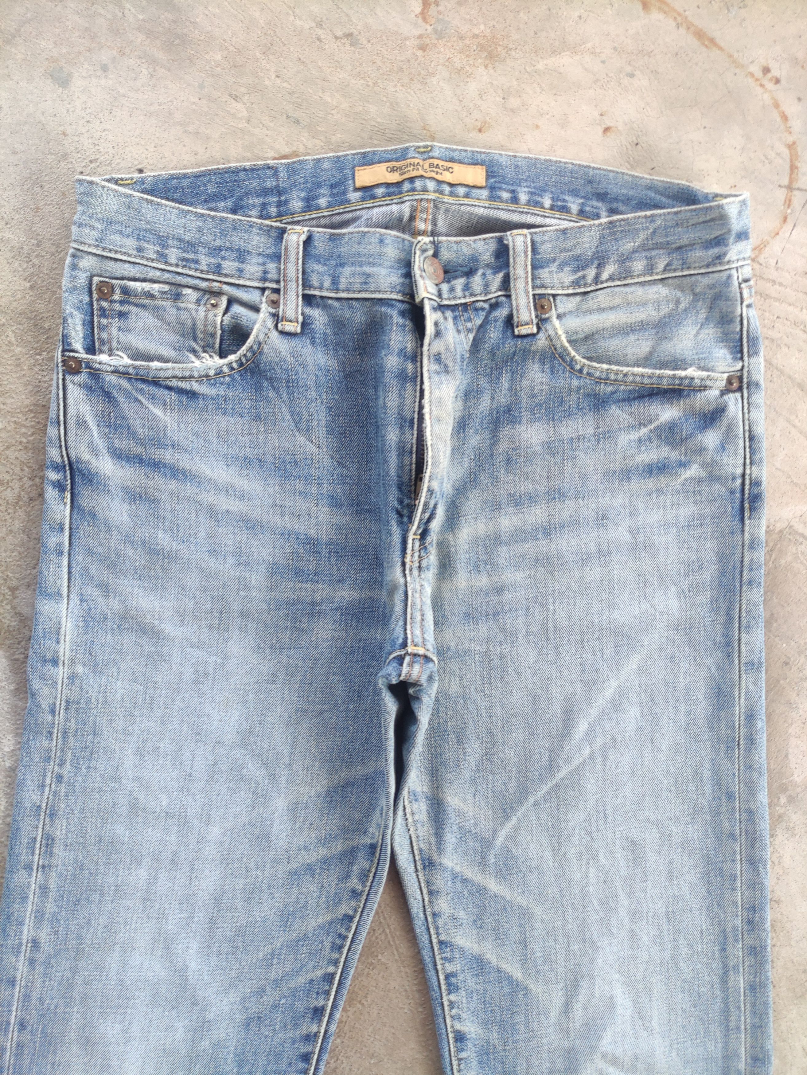 Japanese Brand Vintage Japanese Jean Distressed Faded Denim Pants Size US 33 - 3 Thumbnail