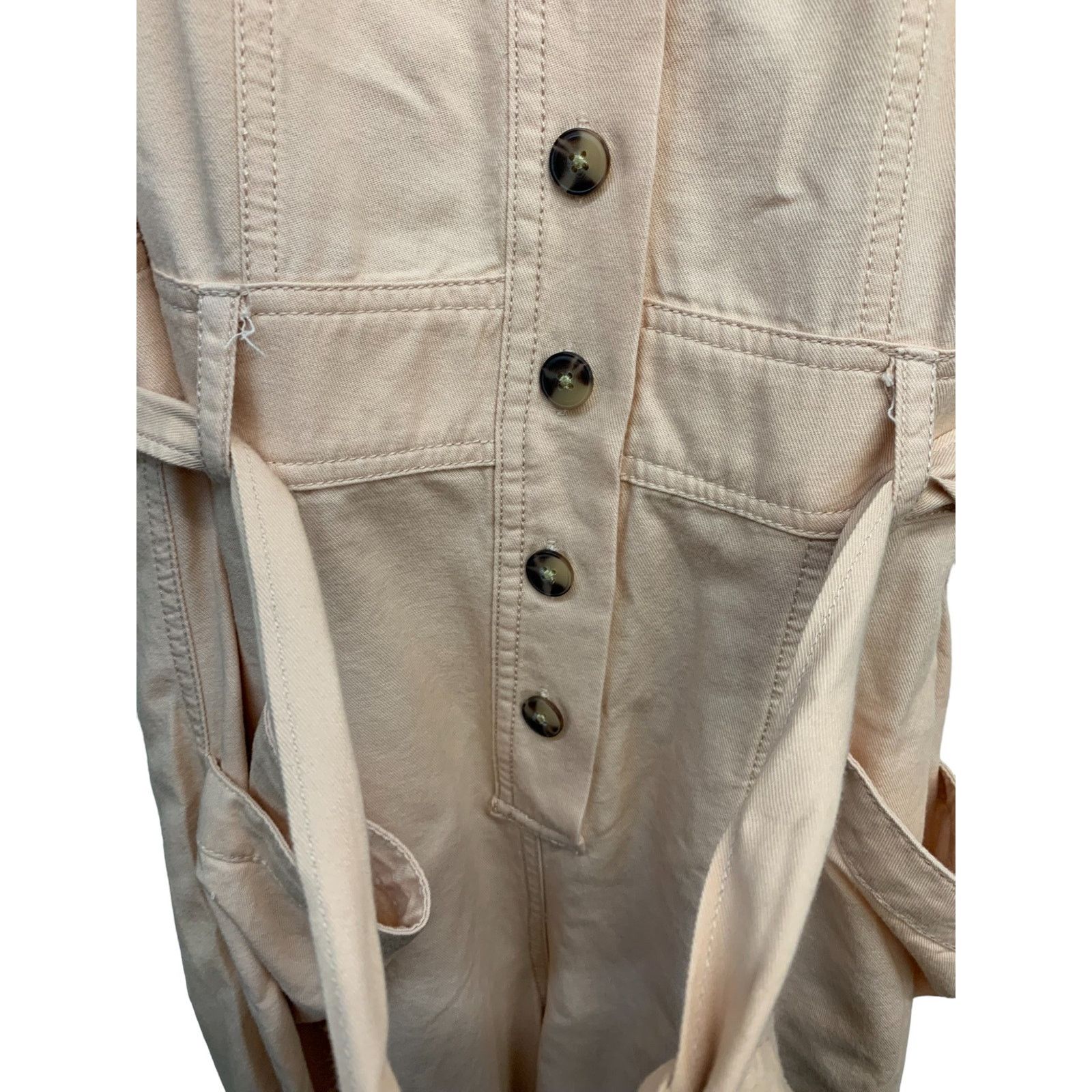 Madewell MADEWELL Top-Stitched Coverall Jumpsuit Bashful Blush sz 10 Size 32" / US 10 / IT 46 - 5 Thumbnail