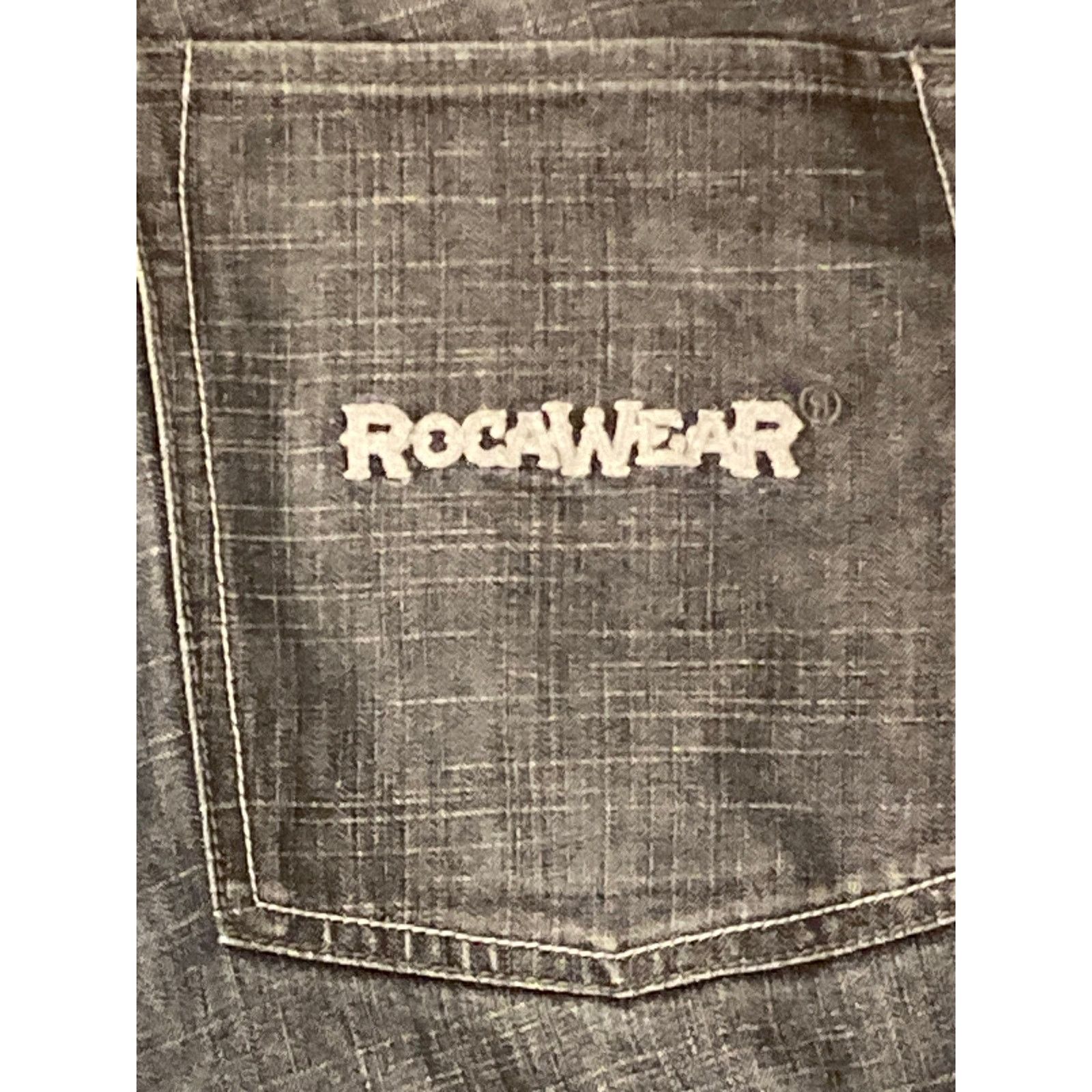 Rocawear Rocawear 38x34L Dark Wash Baggy Jeans Mens Y2K Denim Pants Size US 38 / EU 54 - 8 Thumbnail