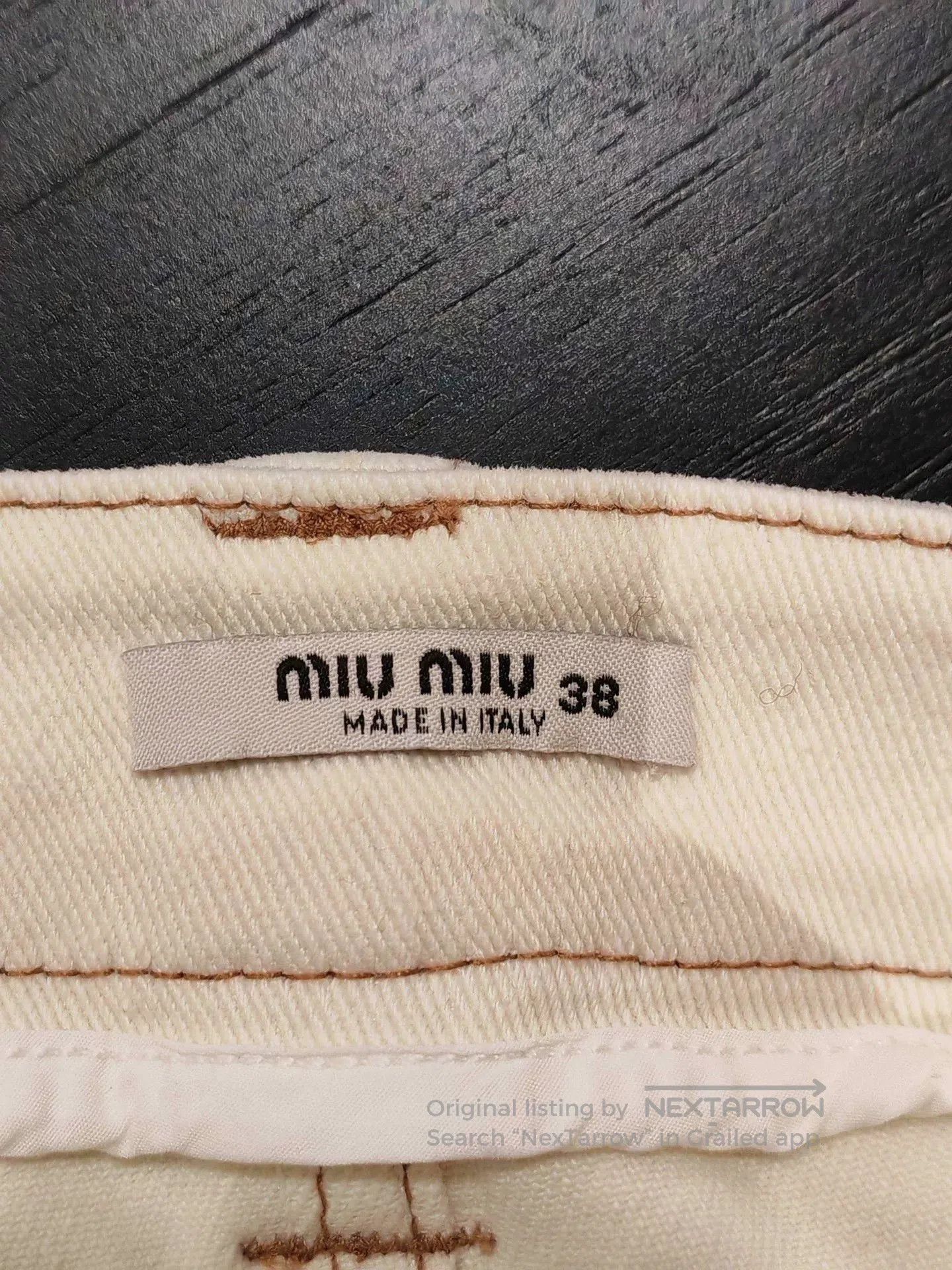 Miu Miu MIUMIU White Denim Skirt. Size 28" / US 6 / IT 42 - 3 Thumbnail
