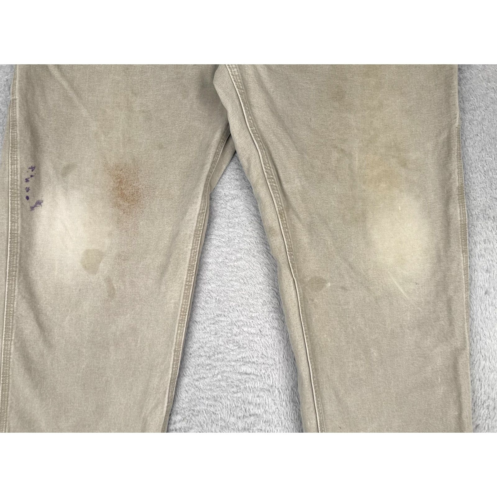 Carhartt Carhartt Pants Mens 40x32 Tan Washed Duck Dungaree Workwear Hammer Loop Carpenter 5-Pocket Logo USA Size US 40 / EU 56 - 3 Thumbnail