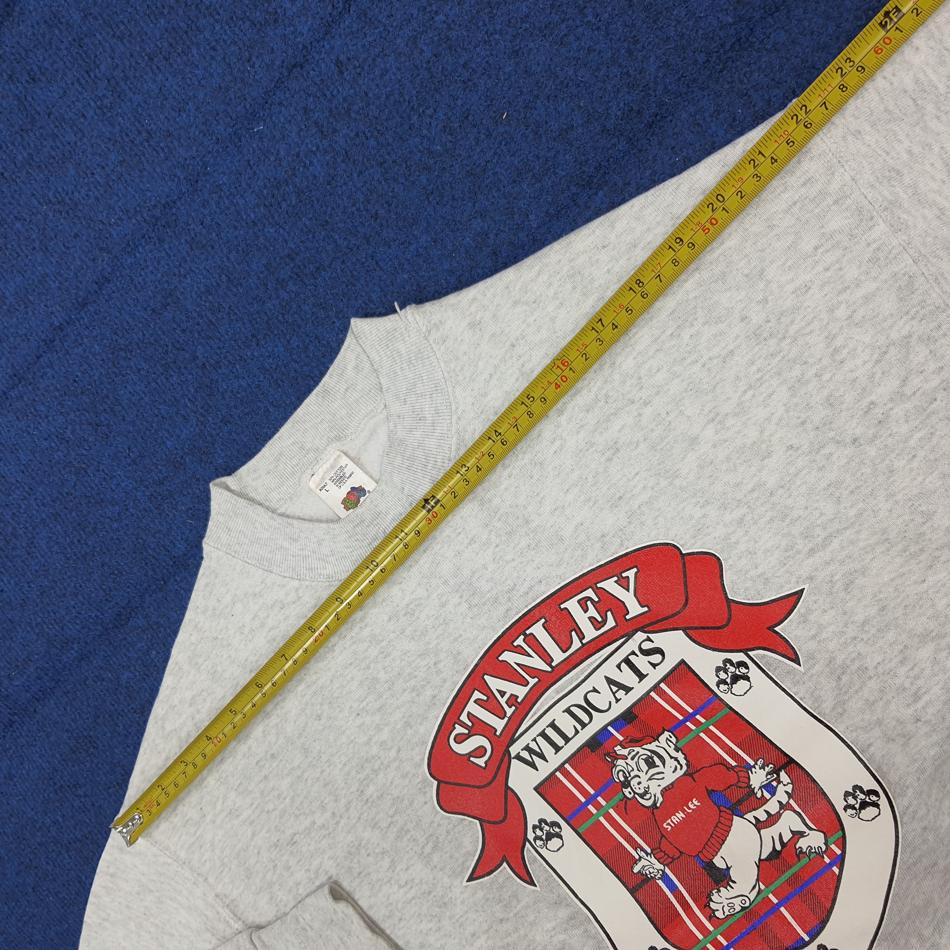 Fruit Of The Loom Vintage Stanley Wildcats Sweatshirt Graphic Pullover C290N8 Size US M / EU 48-50 / 2 - 9 Thumbnail