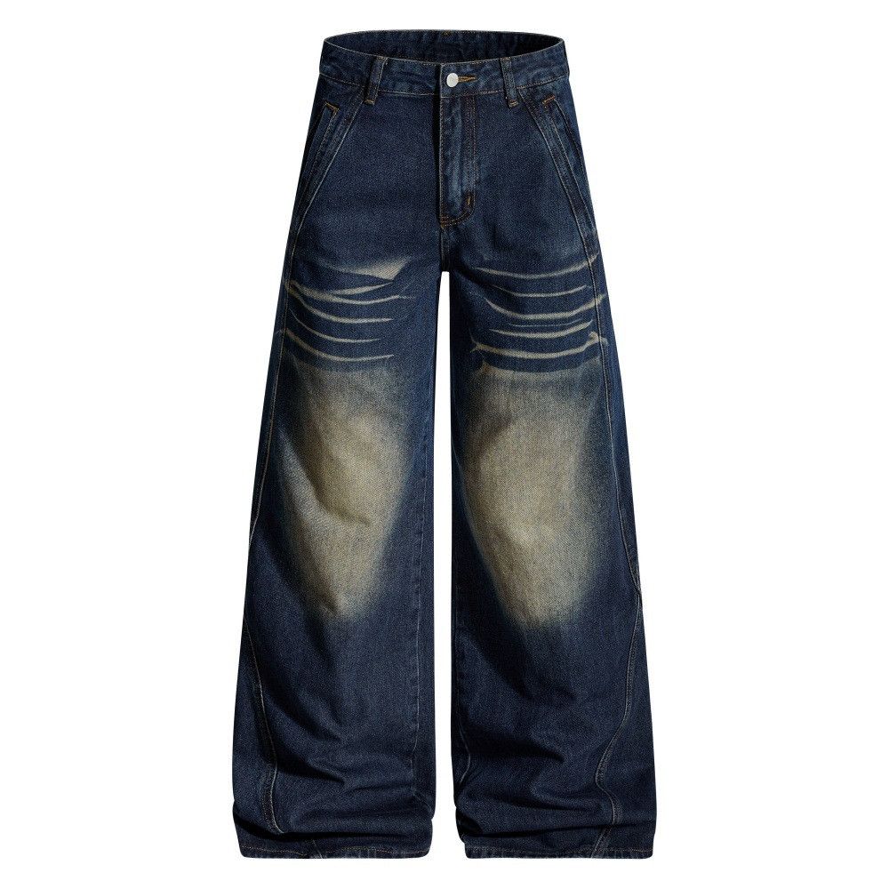 Jean Punk Washed Men's Distressed Loose-fitting Jeans Size US 32 / EU 48 - 1 Thumbnail