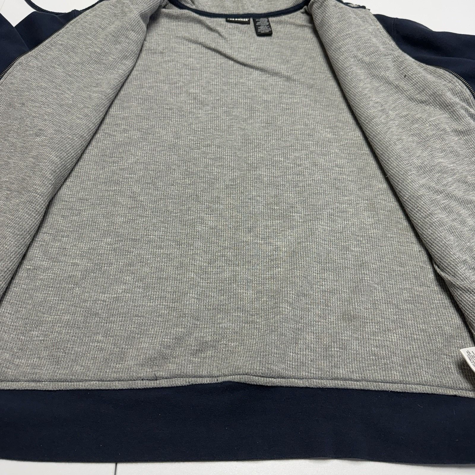 Joe Boxer Vintage Joe Boxer Thermal Lined Hoodie Sweatshirt Navy Blue Size US S / EU 44-46 / 1 - 9 Thumbnail