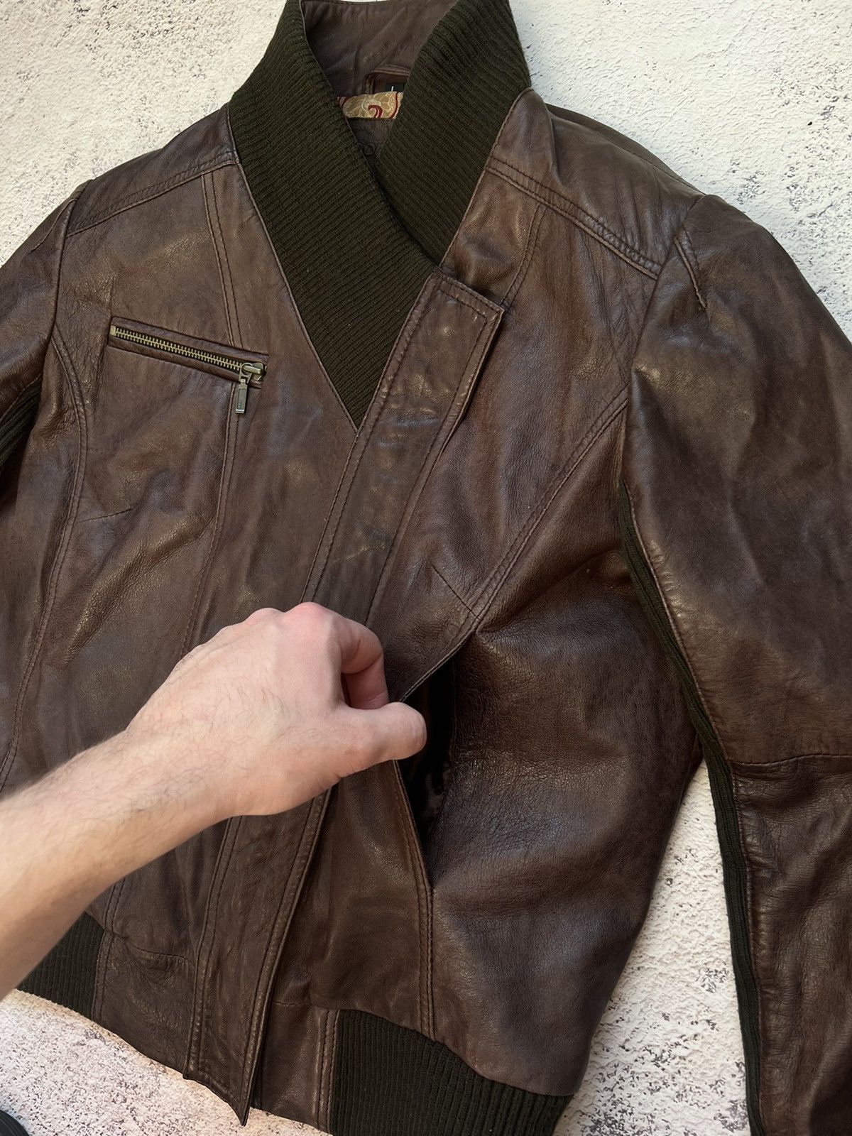 If Six Was Nine Avant Garde Vintage Leather Jacket Junya Watanabe style Size M / US 6-8 / IT 42-44 - 5 Thumbnail
