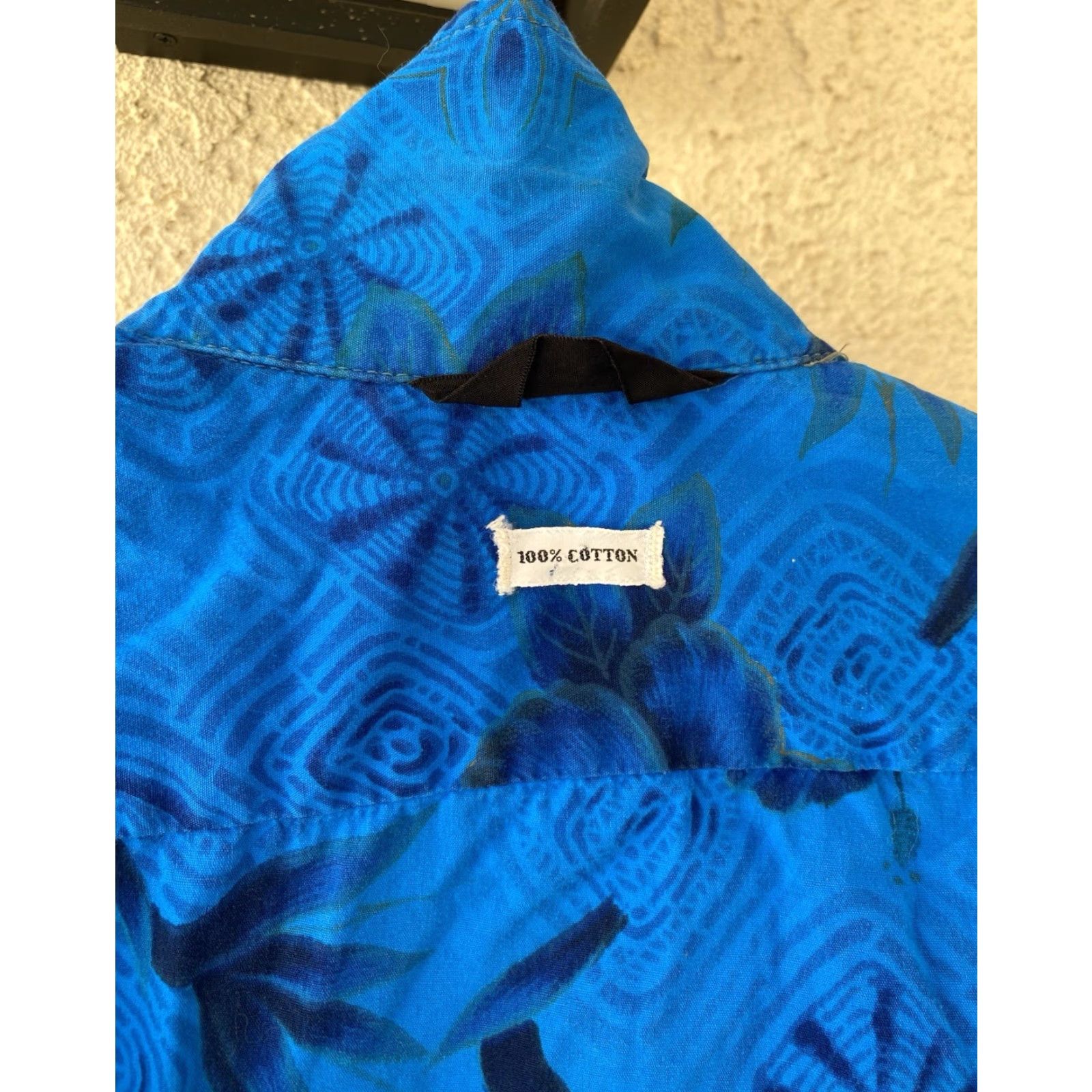 Sears VINTAGE Sears Hawaiian Shirt Blue Floral Tiki Aloha Cotton Short Sleeve Mens M Size US M / EU 48-50 / 2 - 7 Thumbnail