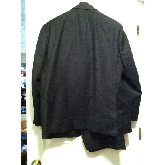Other CONFITALIA MEN'S NEW CHARCOAL 100%WOOL 2PC SUIT SIZE:46R Size 46R - 6 Thumbnail
