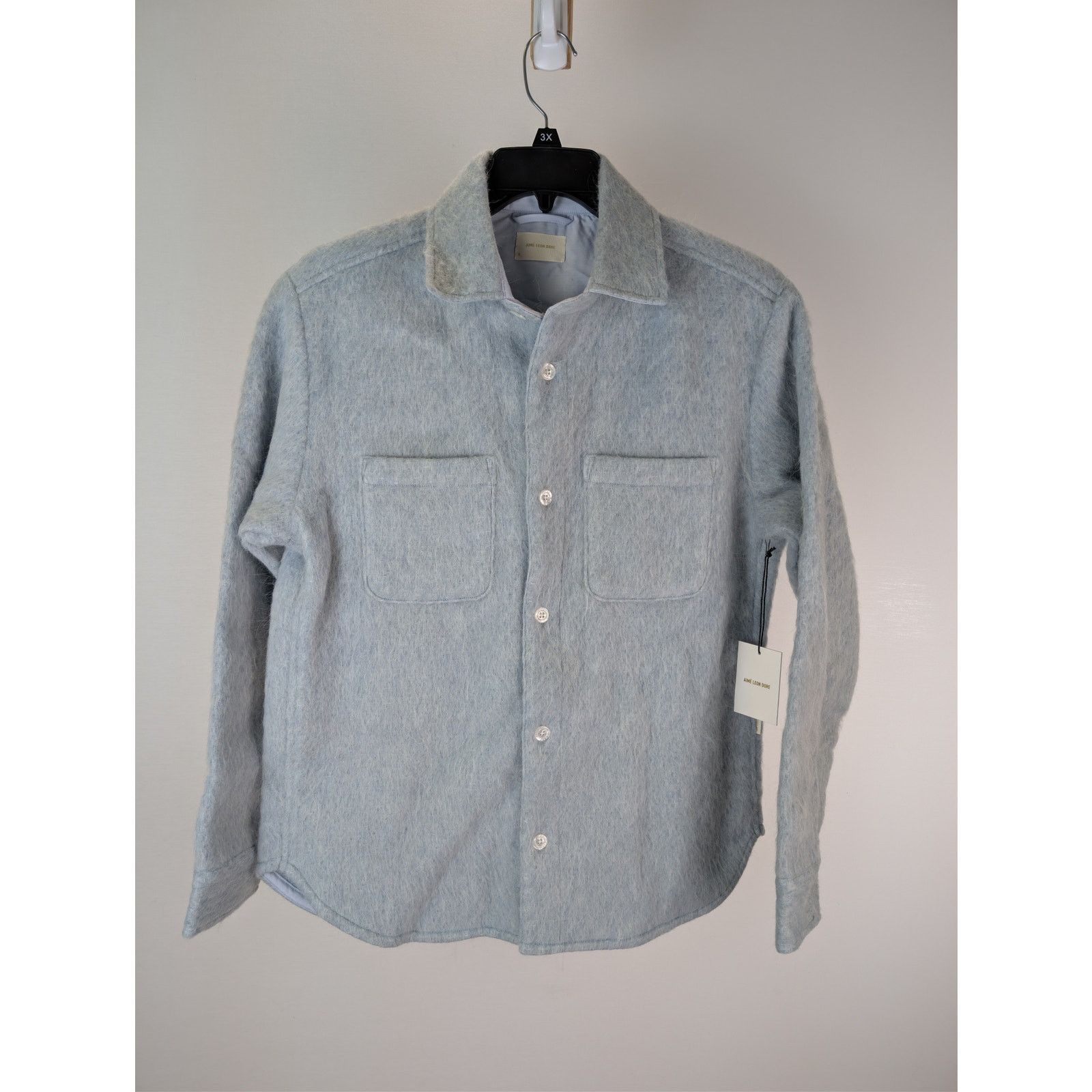 Aime Leon Dore o1rshd1 Long Sleeve Mohair Button up Shirt in Skywriting Size US S / EU 44-46 / 1 - 8 Thumbnail