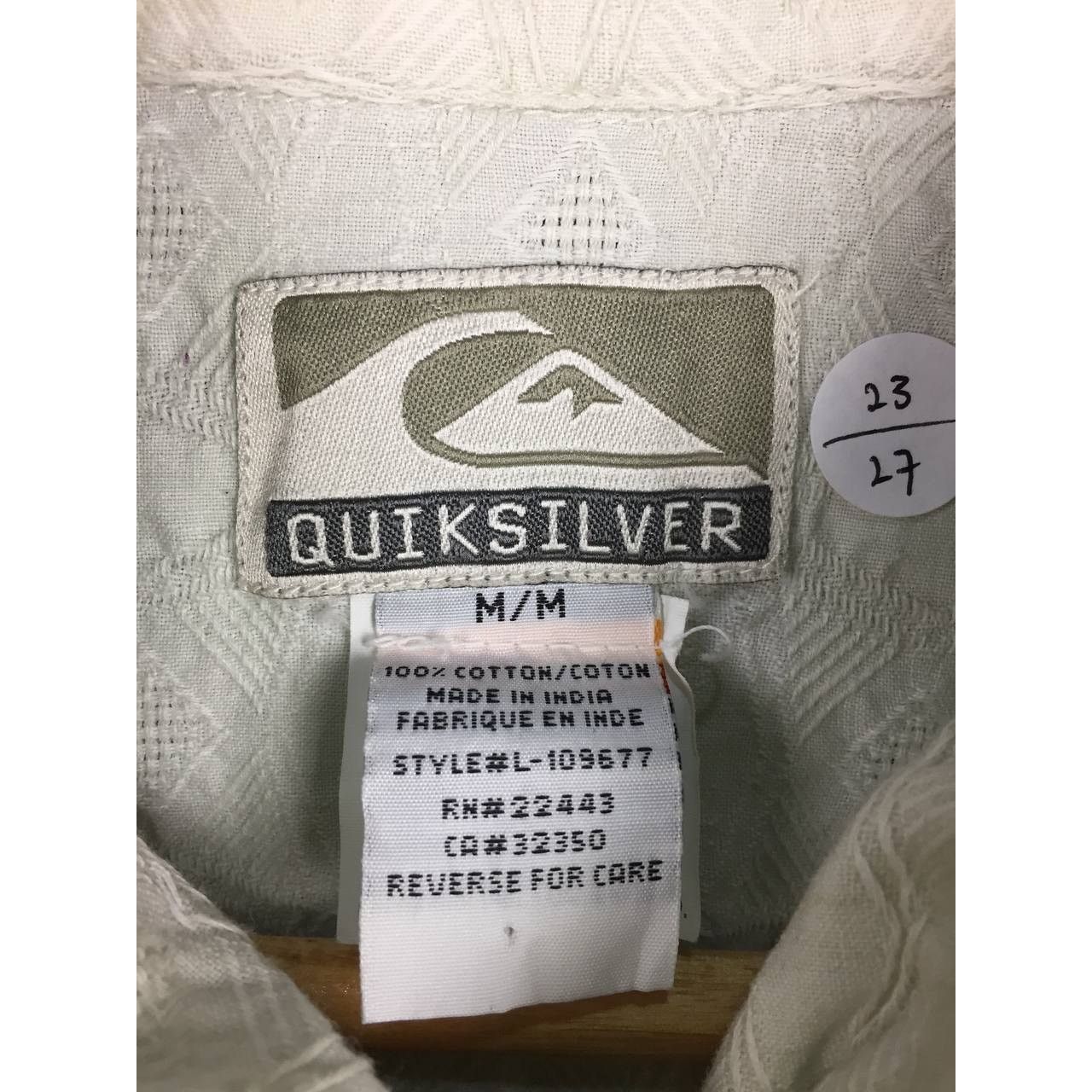 Quiksilver Quiksilver Minimal Embossed Patterned Button Up Shirt Size US M / EU 48-50 / 2 - 12 Thumbnail