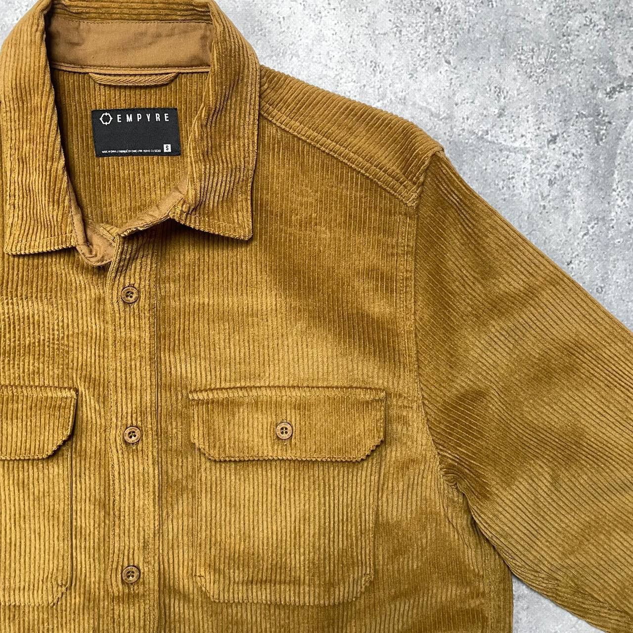 Empyre Empyre Corduroy Button-Up Long Sleeve Shirt Mustard Size S Size US S / EU 44-46 / 1 - 8 Thumbnail