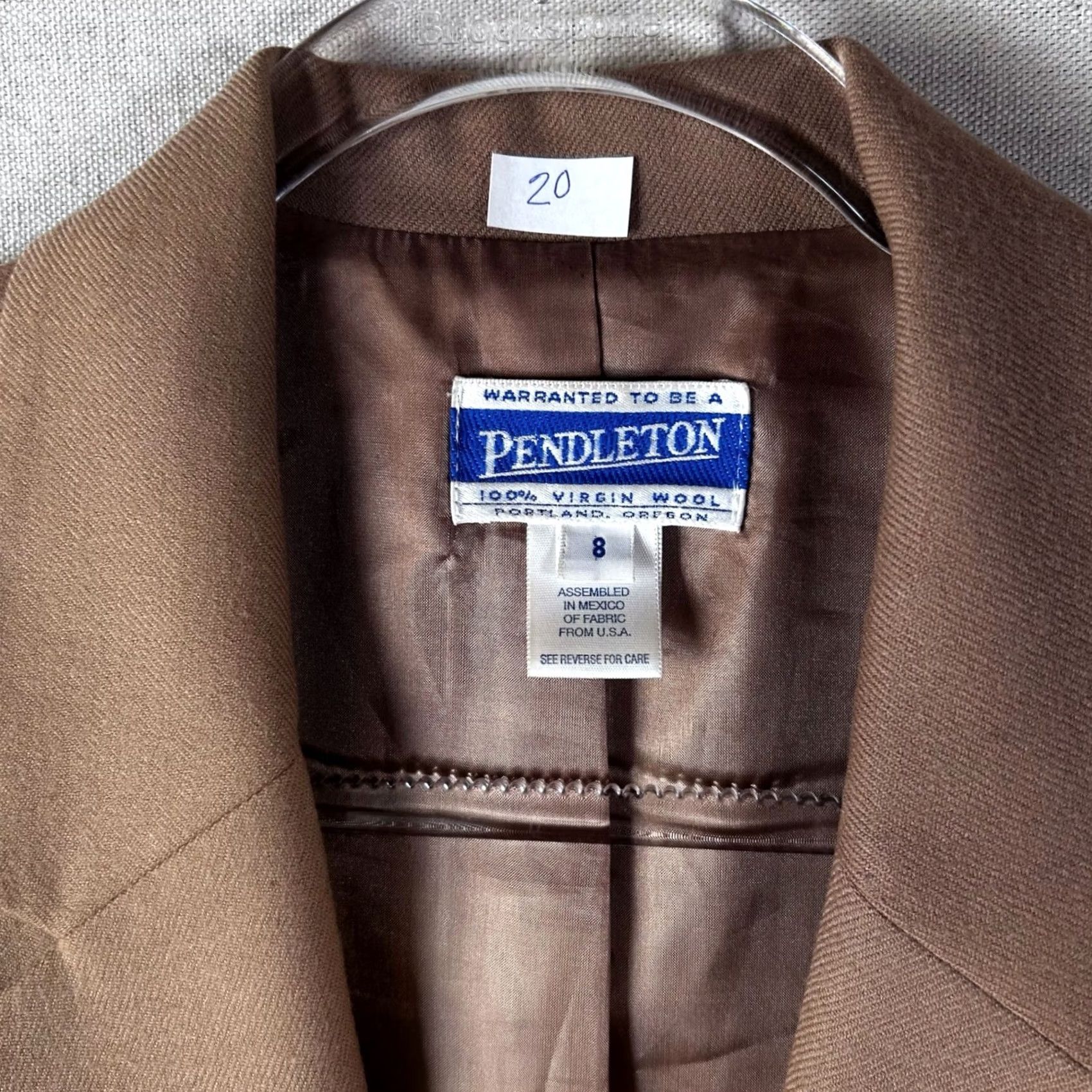 Pendleton Pendleton Blazer Jacket Brown Wool Single Button Notch Lapel 100% Virgin Wool Women Size 8 Size M / US 6-8 / IT 42-44 - 2 Thumbnail