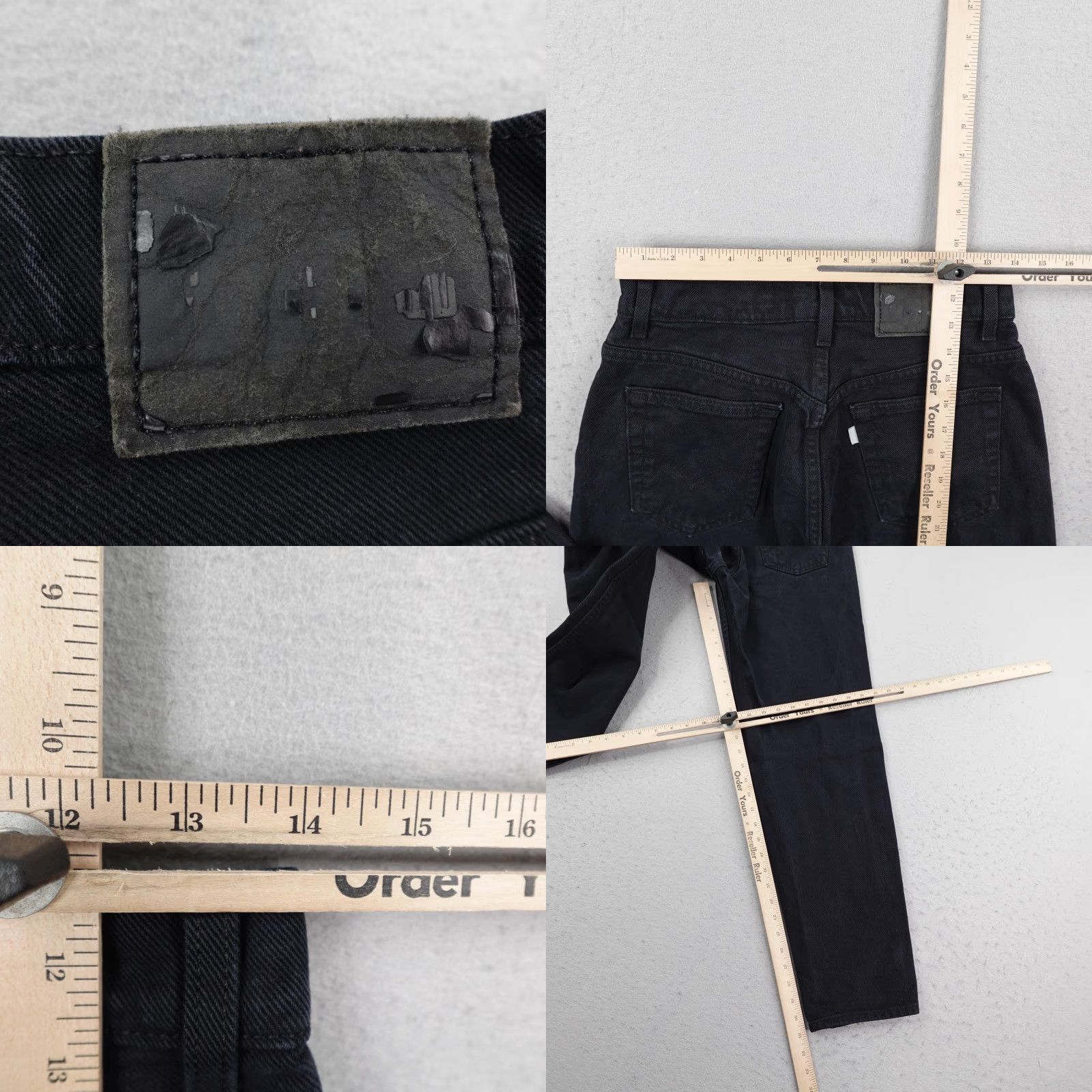 Levi's VINTAGE Levis Jeans Womens 7 Junior Black Silvertab Loose Fit Denim Baggy 80s Size 28" / US 6 / IT 42 - 8 Thumbnail