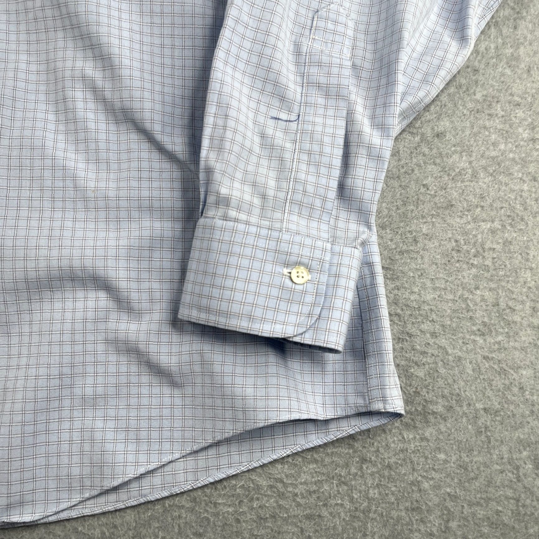 Brooks Brothers Brooks Brothers Regent Shirt Blue Check 16.5 Long Sleeve Button-Down Mens Non-Iron Dress Shirt Size US XL / EU 56 / 4 - 2 Thumbnail