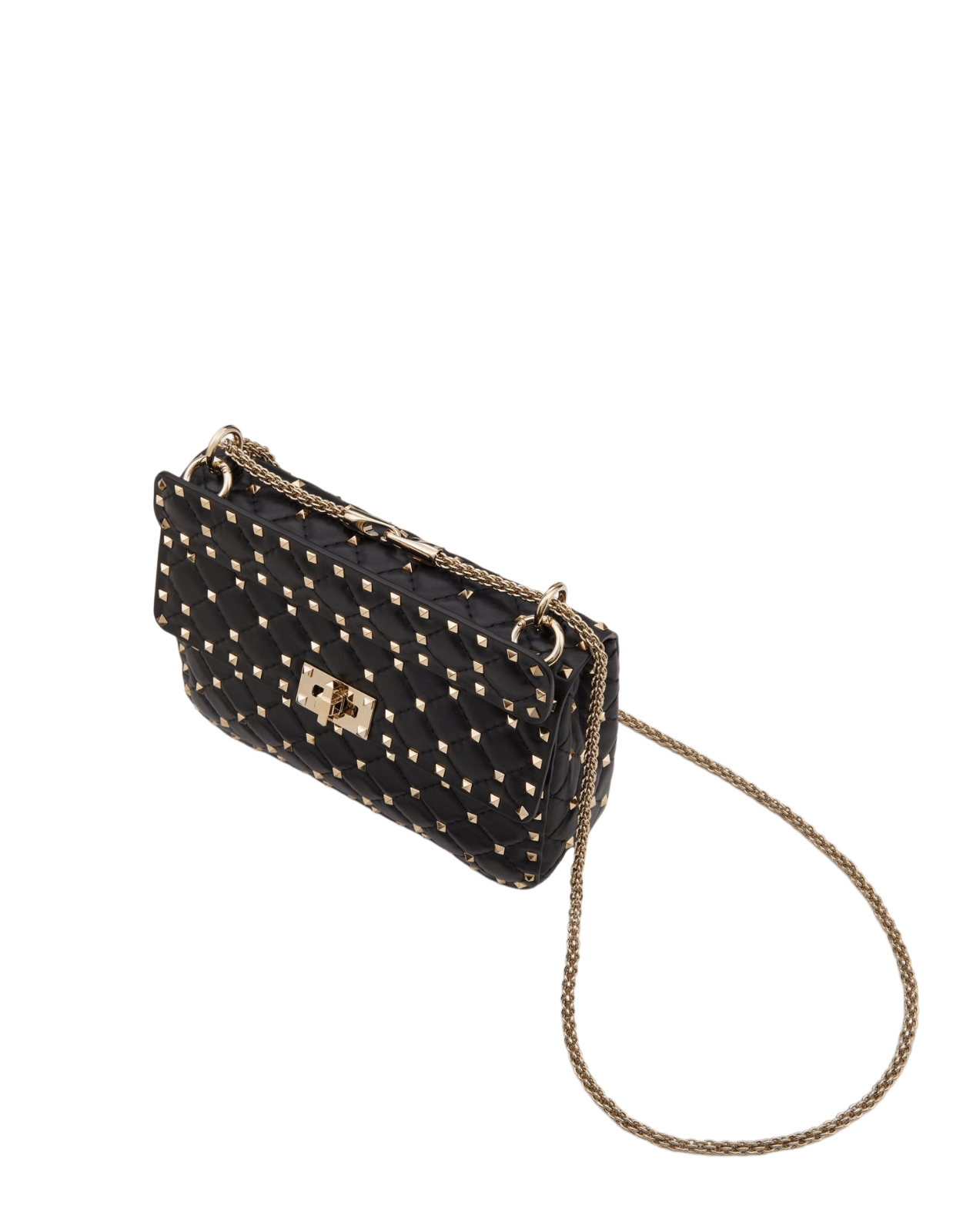 Valentino VALENTINO Rockstud Spike Medium Black Leather Shoulder Bag Size ONE SIZE - 4 Thumbnail