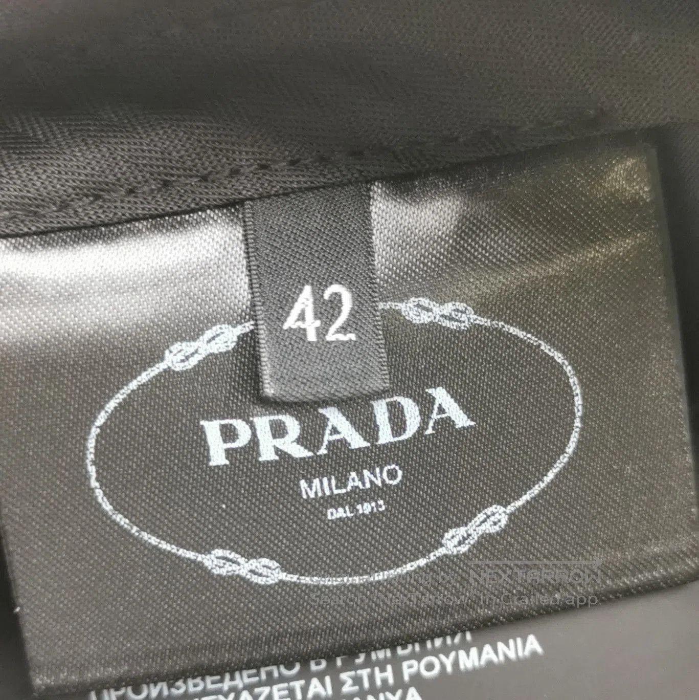 Prada Prada Black Wool Straight. Size 41" - 7 Thumbnail
