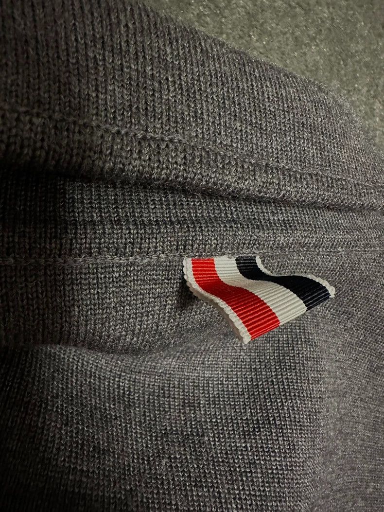 Thom Browne Thom Browne Medium grey four-barrel wool knit jacket Size US M / EU 48-50 / 2 - 7 Thumbnail