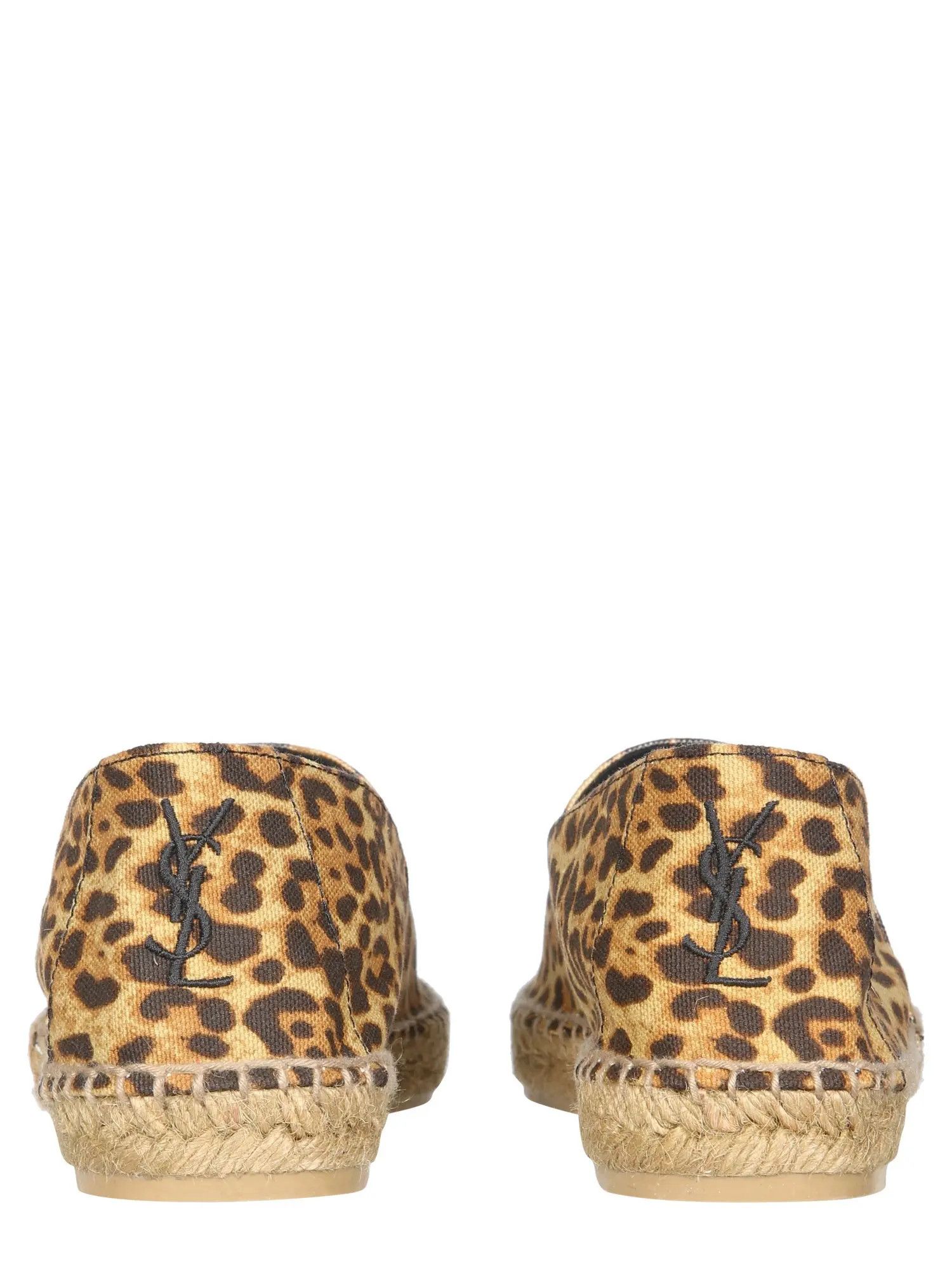 Saint Laurent Paris o1s1wg111024 Embroidered Espadrilles Leopard-Print Canvas Size US 5 / IT 35 - 3 Thumbnail