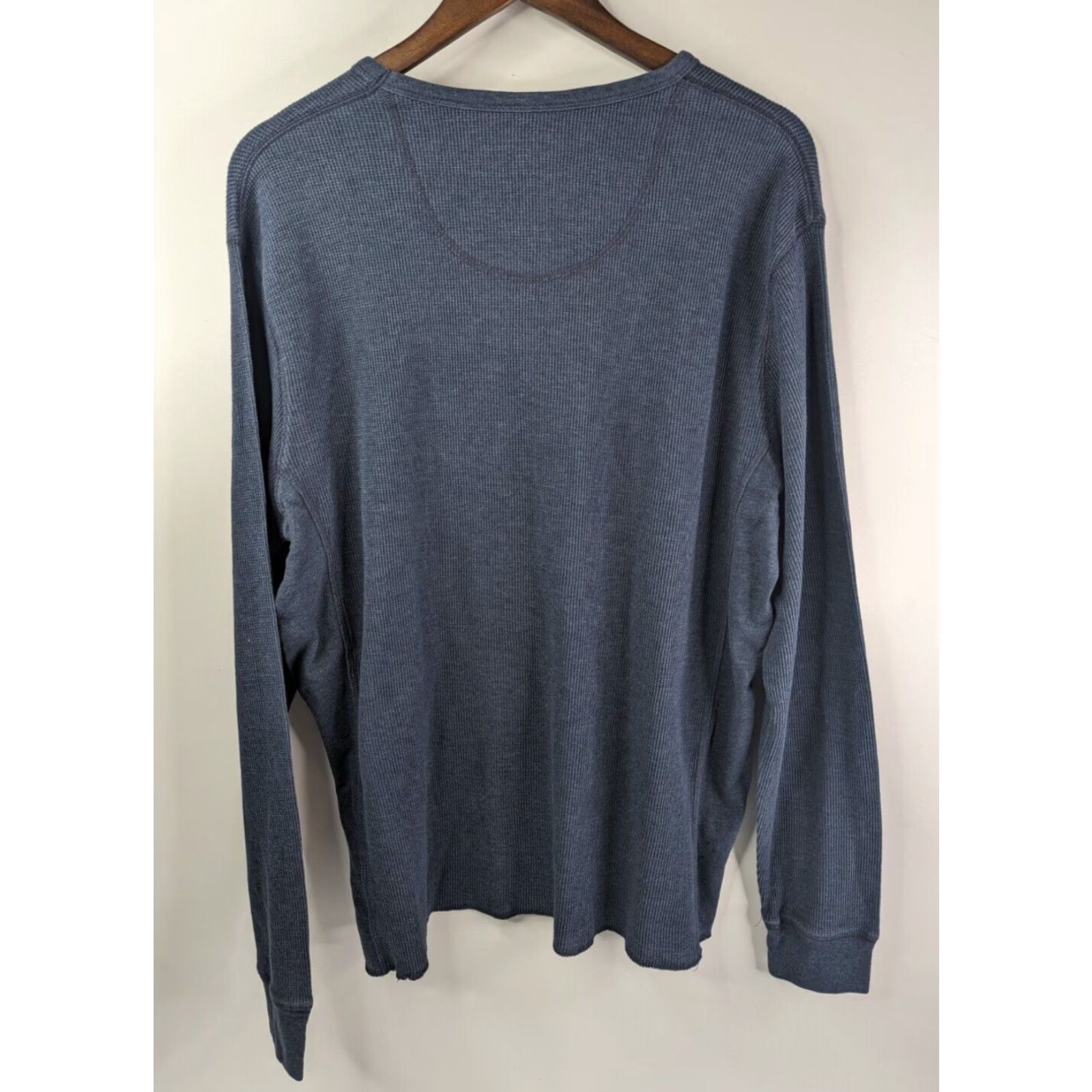 Levi's Levi's Shirt Men 2XL Blue Long Sleeve Waffle Knit Thermal Bull Skull Logo Size US XXL / EU 58 / 5 - 4 Thumbnail