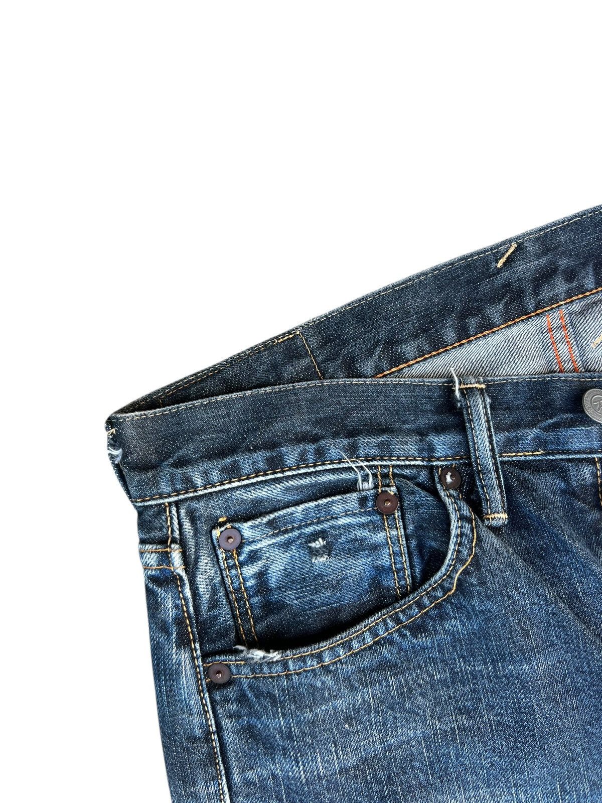 45rpm Vintage 45rpm Distressed Fade Denim Selvedge Jeans Size US 30 / EU 46 - 7 Thumbnail