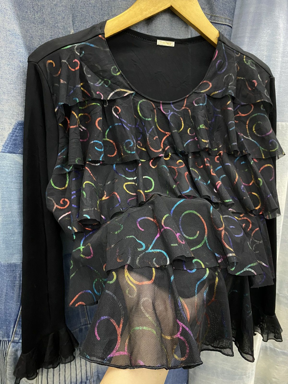 If Six Was Nine × Japanese Brand × Tsumori Chisato ISSEY MIYAKE YOHJI STYLE blouses abstract avant garde pyrami Size S / US 4 / IT 40 - 3 Thumbnail