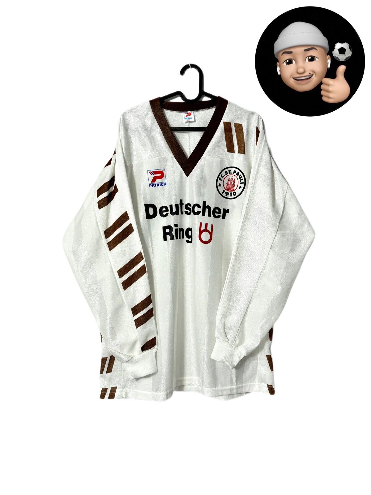 Vintage 1992 1994 Saint Pauli Germany Vintage Home Kit Soccer Jersey Size US XXL / EU 58 / 5 - 1 Thumbnail