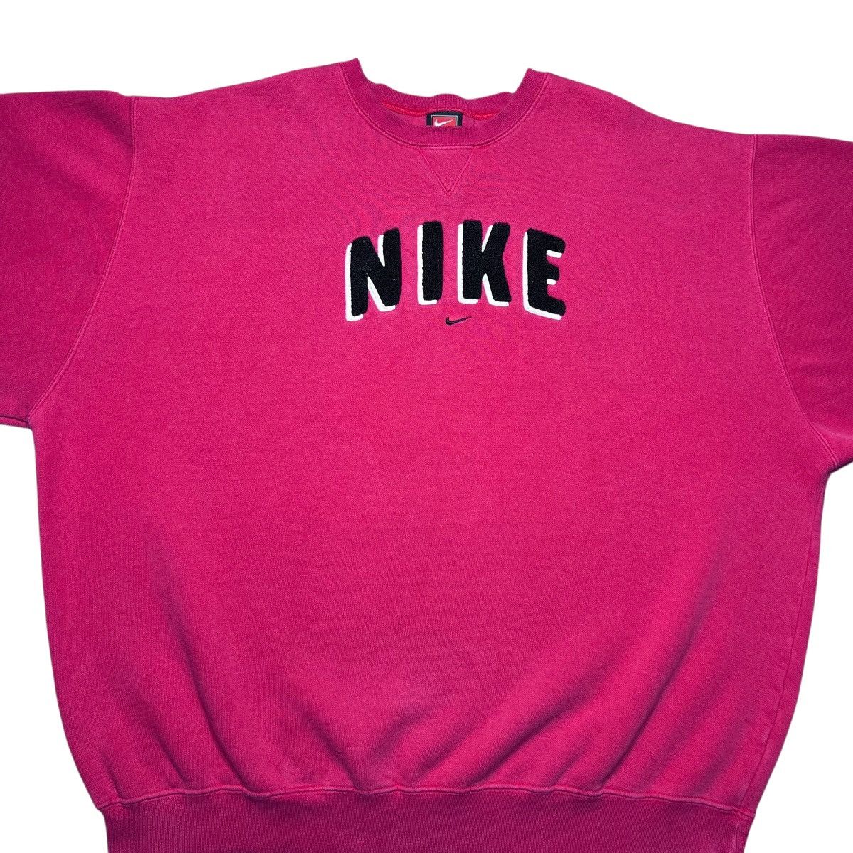 Nike 1990s Nike Swoosh 3D Spell Out Embroidered Red Sweatshirt Size US XL / EU 56 / 4 - 4 Thumbnail