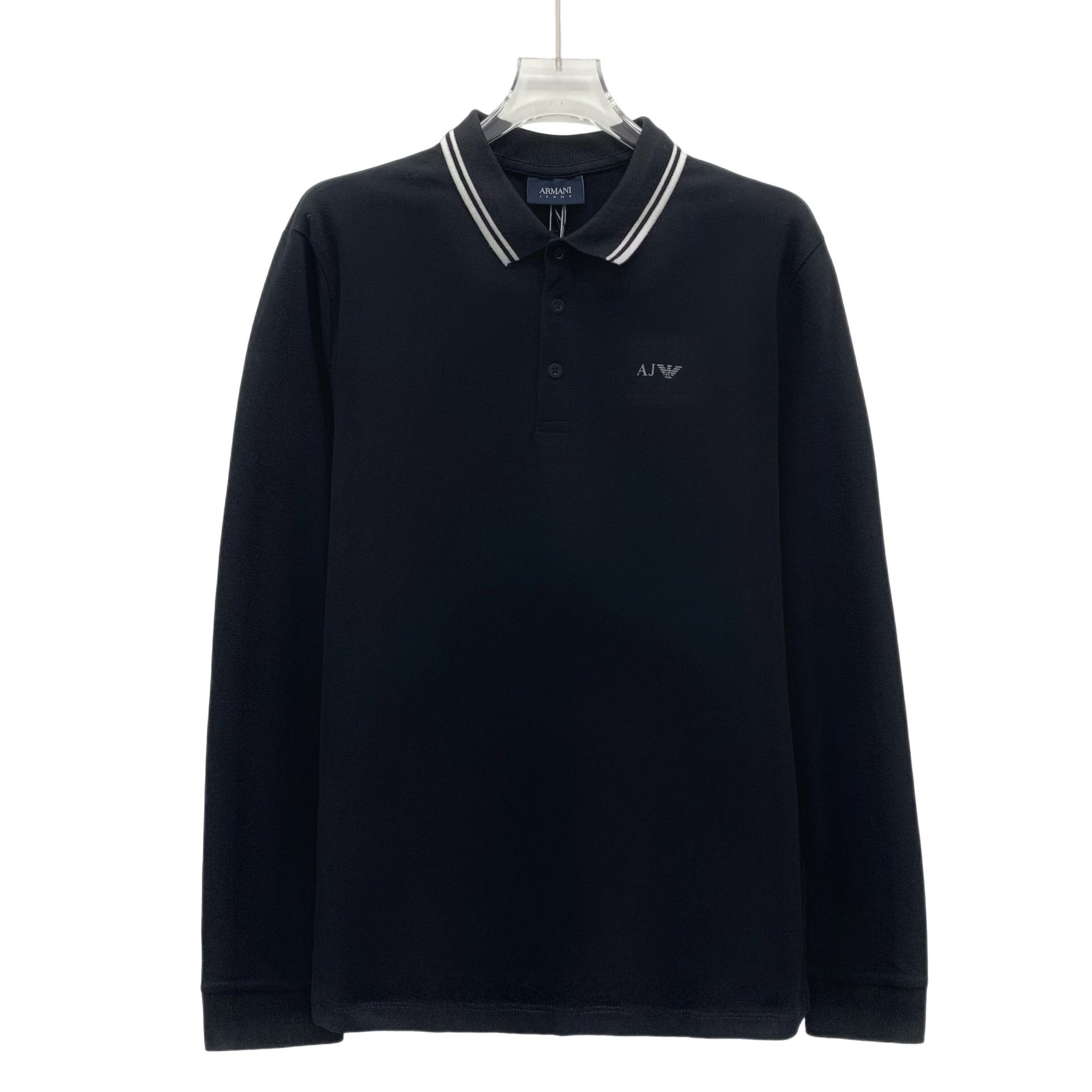 Armani Armani Jeans Long Sleeve Logo Polo Shirt Size M Size US M / EU 48-50 / 2 - 1 Thumbnail