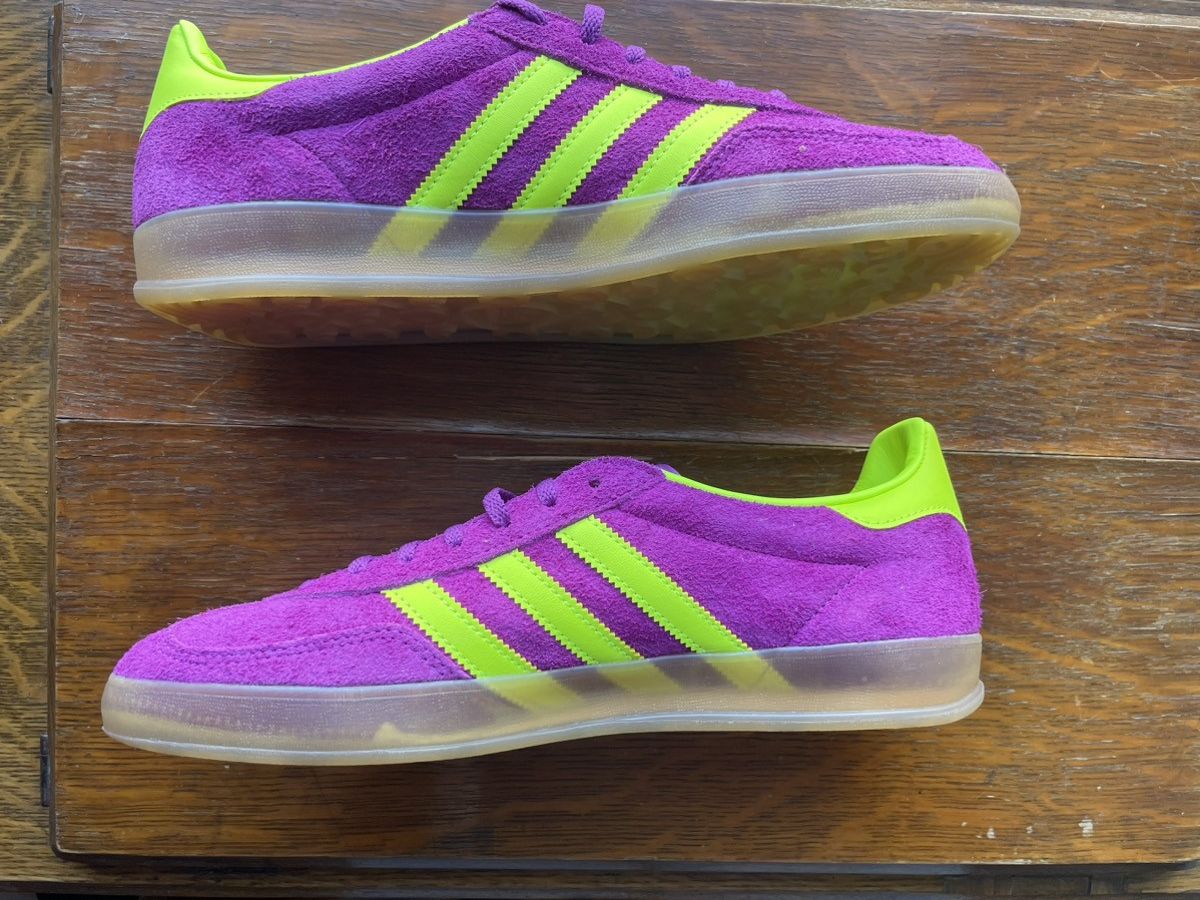 Adidas Adidas Originals Gazelle Indoor W Shock Purple / SolarYellow Size US 10.5 / EU 43-44 - 5 Thumbnail