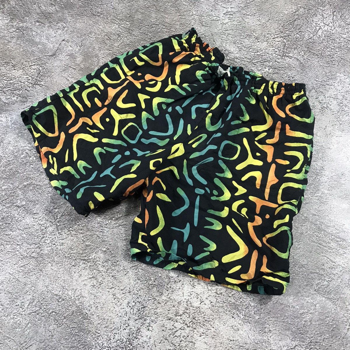 Vintage Y2K Neon All Over Print Baggy Swim Shorts Rave Streetwear 34 Size US 34 / EU 50 - 3 Thumbnail