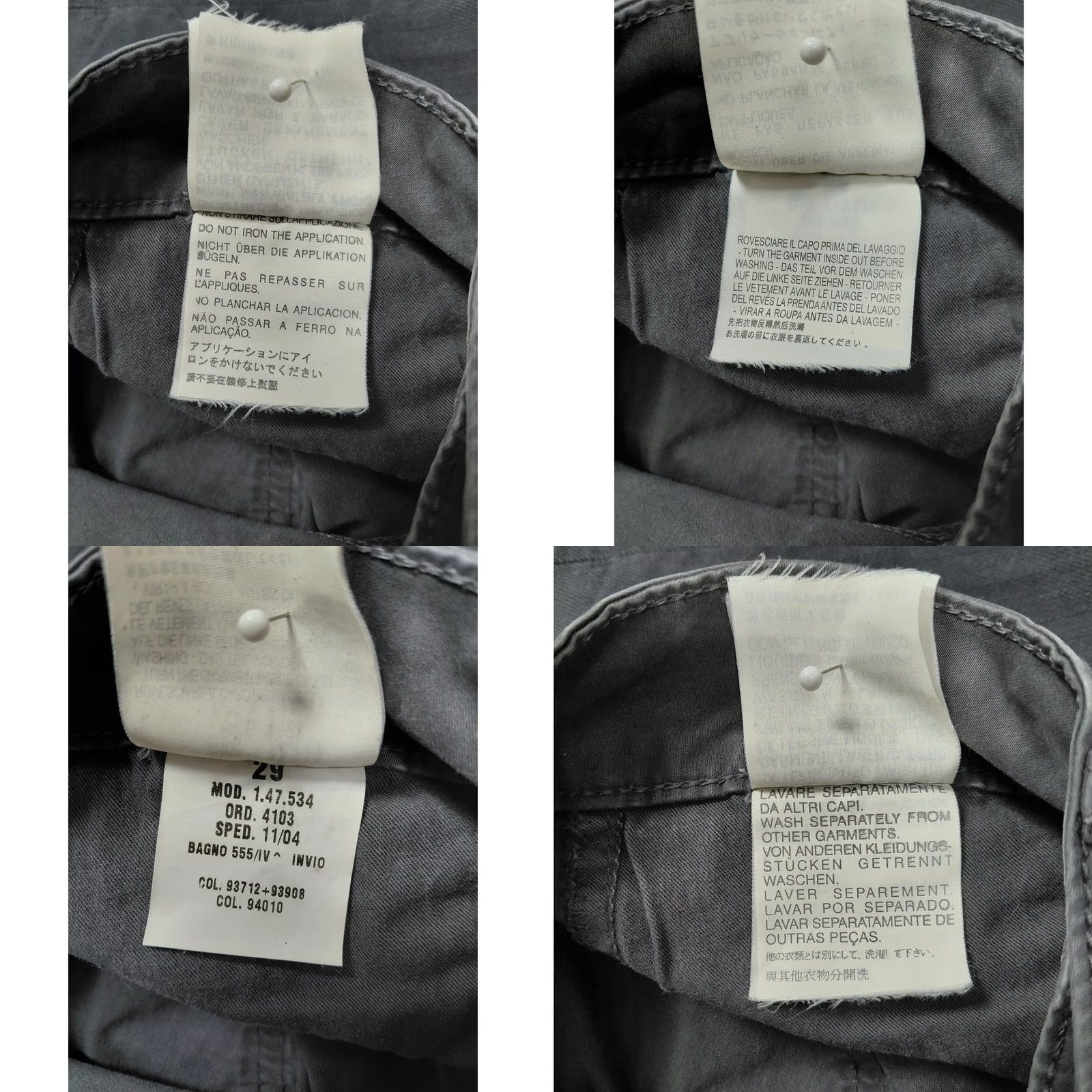 Liu Jo LIU JO Pantalone Slim Gray 29 Regular Cotton Elastane Made in Italy Women Pant Size 29" - 9 Thumbnail