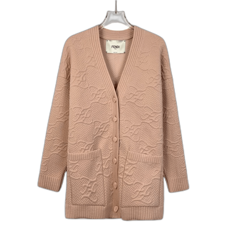 Fendi Fendi Brown Logo Knit Cardigan Sweater Size US XS / EU 42 / 0 - 1 Thumbnail