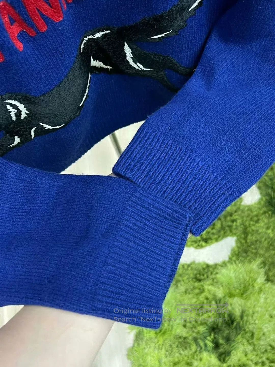 Gucci blue wool dog knit sweater 3XL size. Size US XXL / EU 58 / 5 - 4 Thumbnail