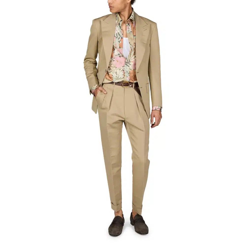 Tom Ford o1loc1c0425 JHAP01 Cotton Silk Atticus Jacket in Beige Size US M / EU 48-50 / 2 - 3 Thumbnail