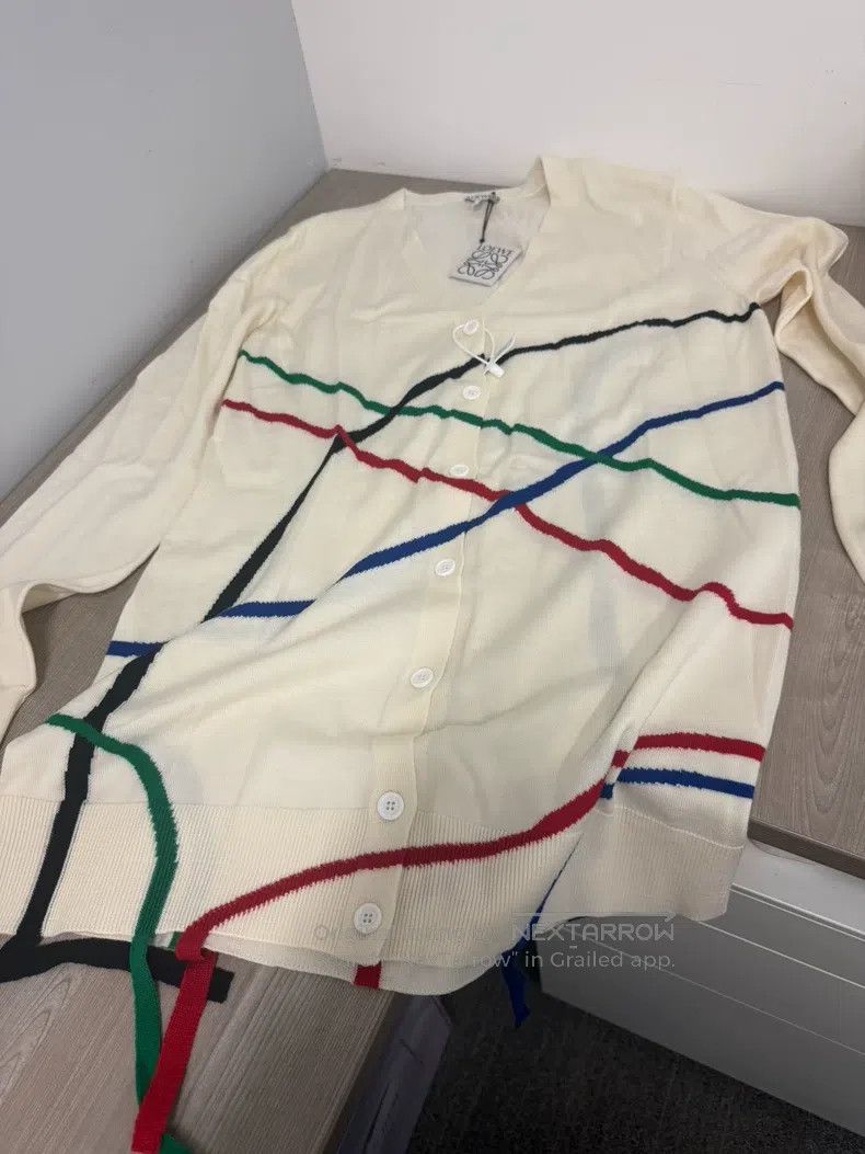 Loewe Loewe Fringe Knit Cardigan Size L / US 10 / IT 46 - 4 Thumbnail