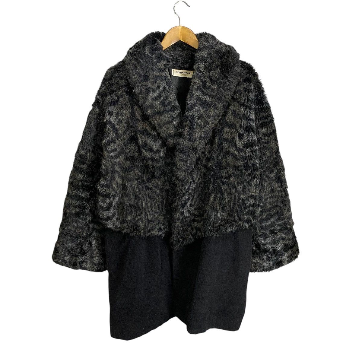 Designer Vintage Sonia Rykiel Paris Faux Fur oversize robe coat Size US L / EU 52-54 / 3 - 1 Thumbnail