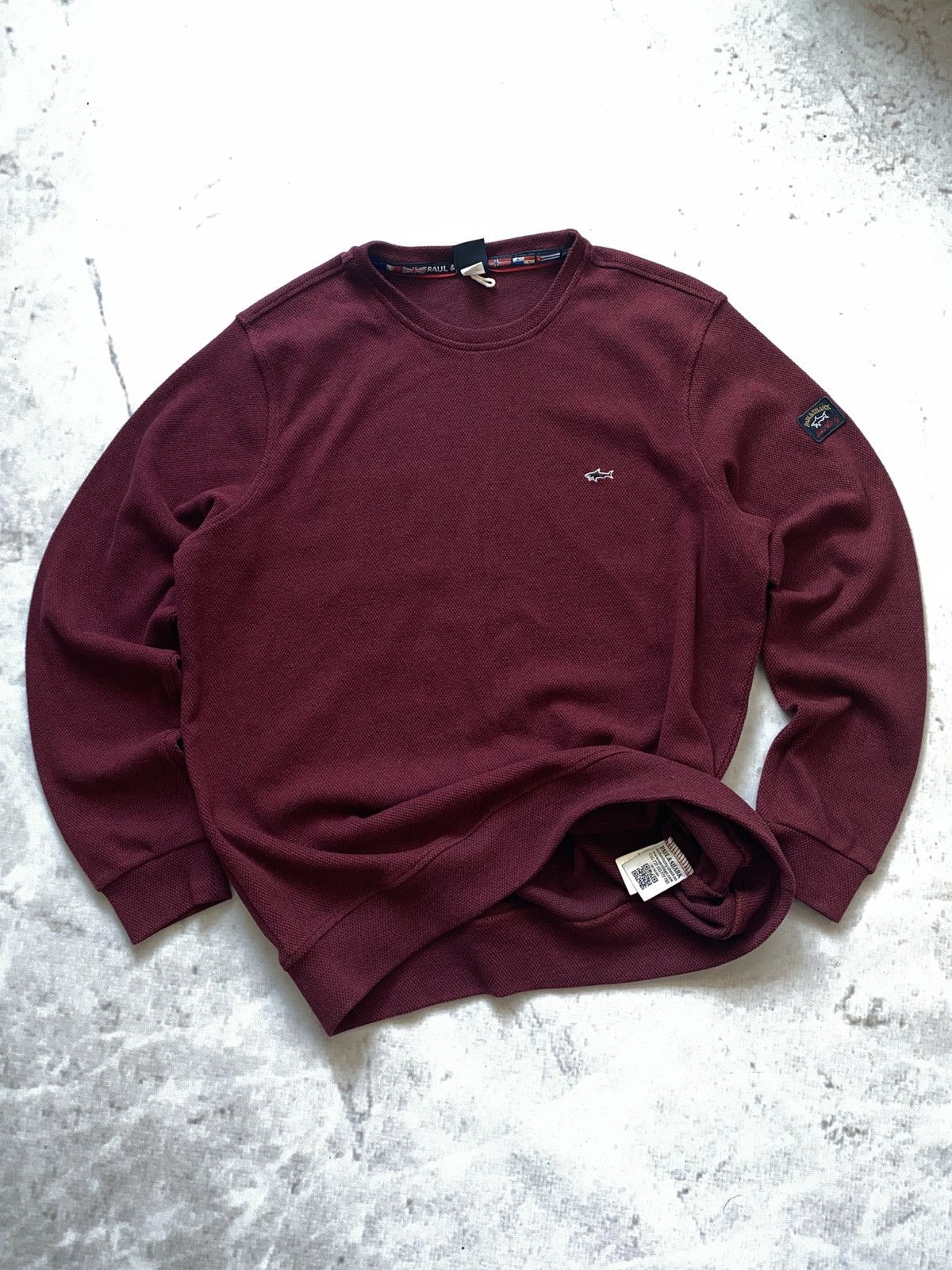 Paul & Shark × Vintage Paul Shark Luxury Italian Designers Sweater Y2k Dark Cherry Size US L / EU 52-54 / 3 - 2 Thumbnail