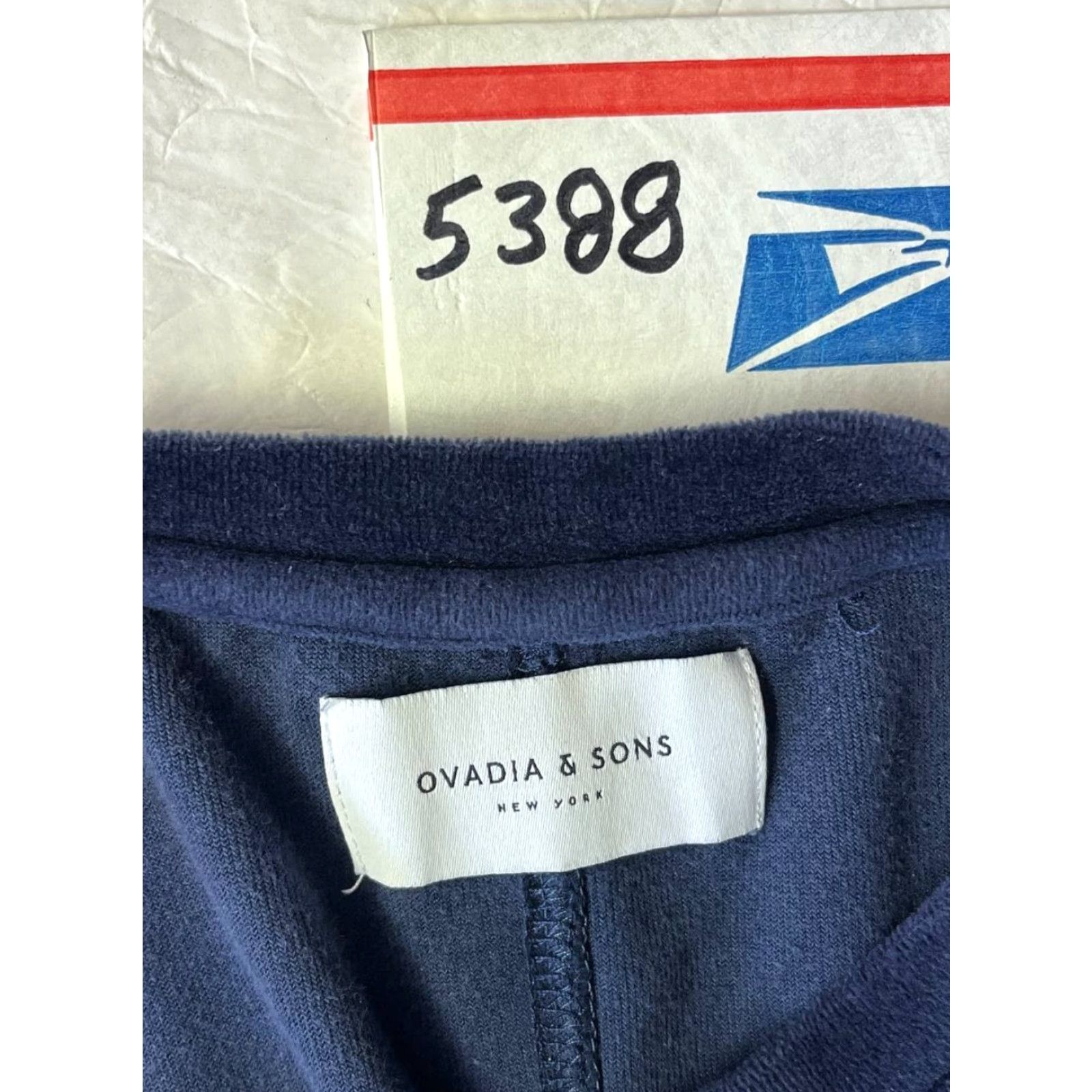 Velvet Ovadia & Sons Navy Velvet Crew Neck Short Sleeve Shirt M Men Blue Velvet Classic Stretch Size M Size US M / EU 48-50 / 2 - 8 Thumbnail