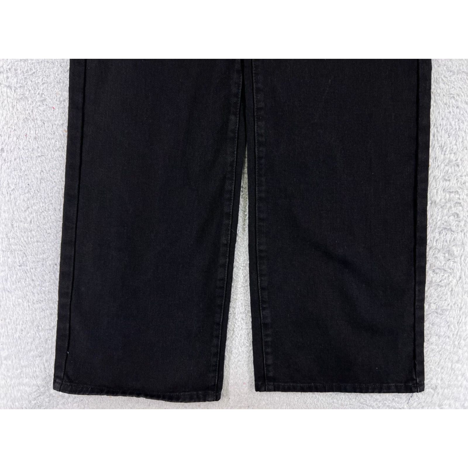 Shein SheIn Jeans Pants Womens XS Black Denim Wide-Leg High Rise 24x33 5-Pocket Design Medium Wash Cotton Cotton Slimming Comfortable 90s? Size 26" / US 2 / IT 38 - 2 Thumbnail