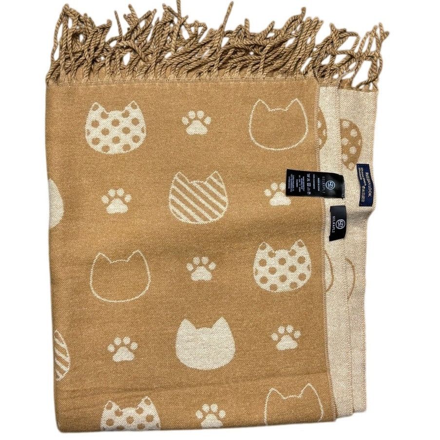 Other Luxurious Silkapli Cashmere Cat Themed Double-Sided Scarf Size ONE SIZE - 2 Thumbnail