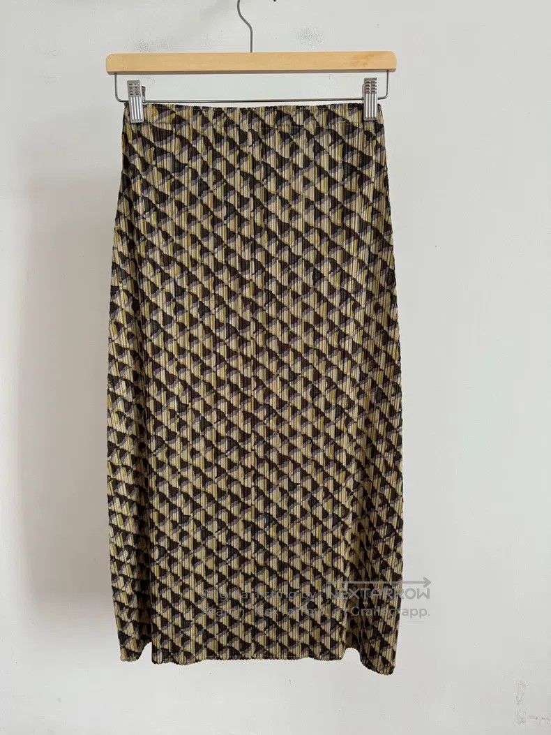 Issey Miyake Issey Miyake size:1 Brown Midi Skirt Size 22" - 2 Thumbnail