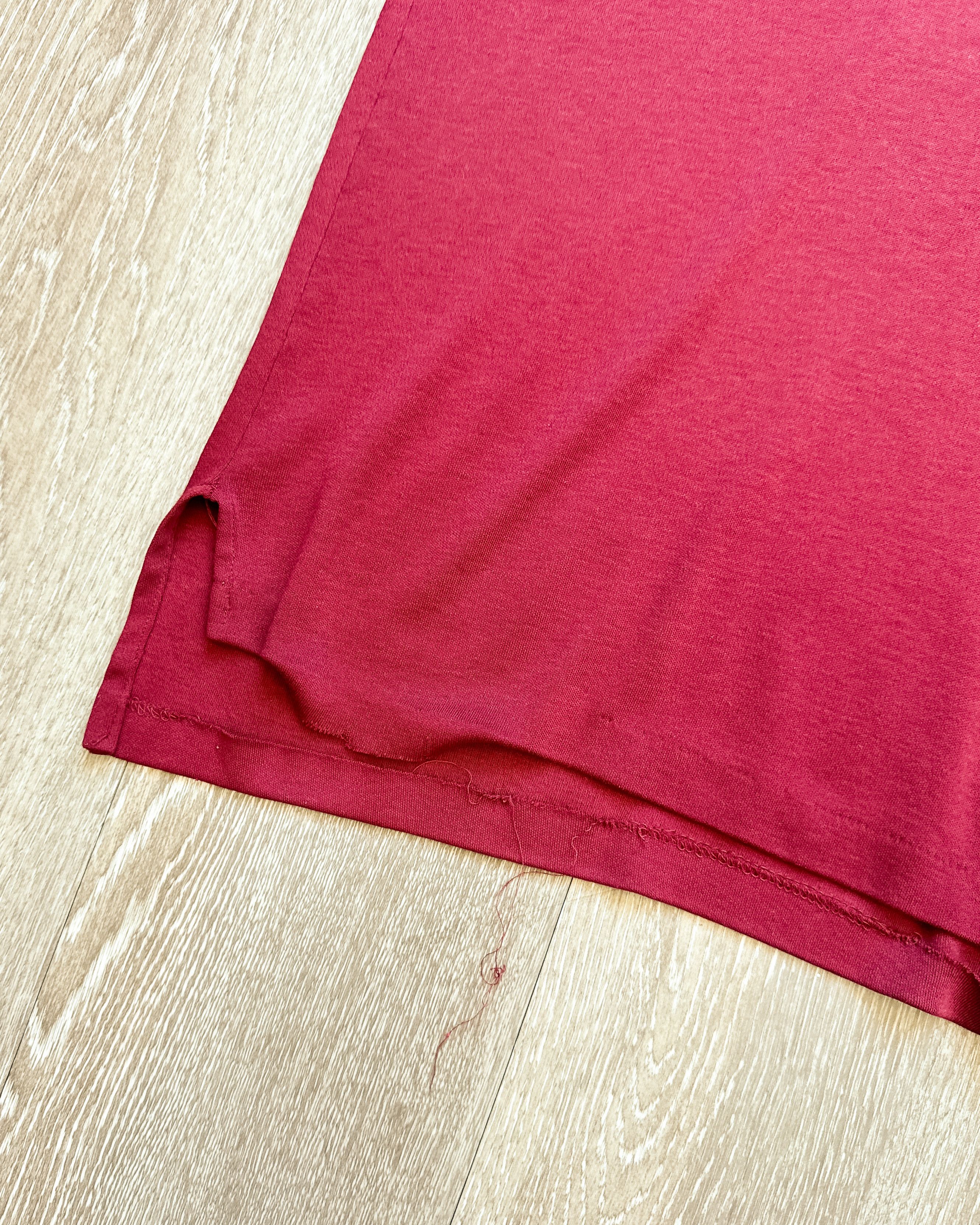 Le TIGRE Vintage 1980s Le Tigre Polo Shirt Burgundy Red Men's XL Size US XL / EU 56 / 4 - 5 Thumbnail