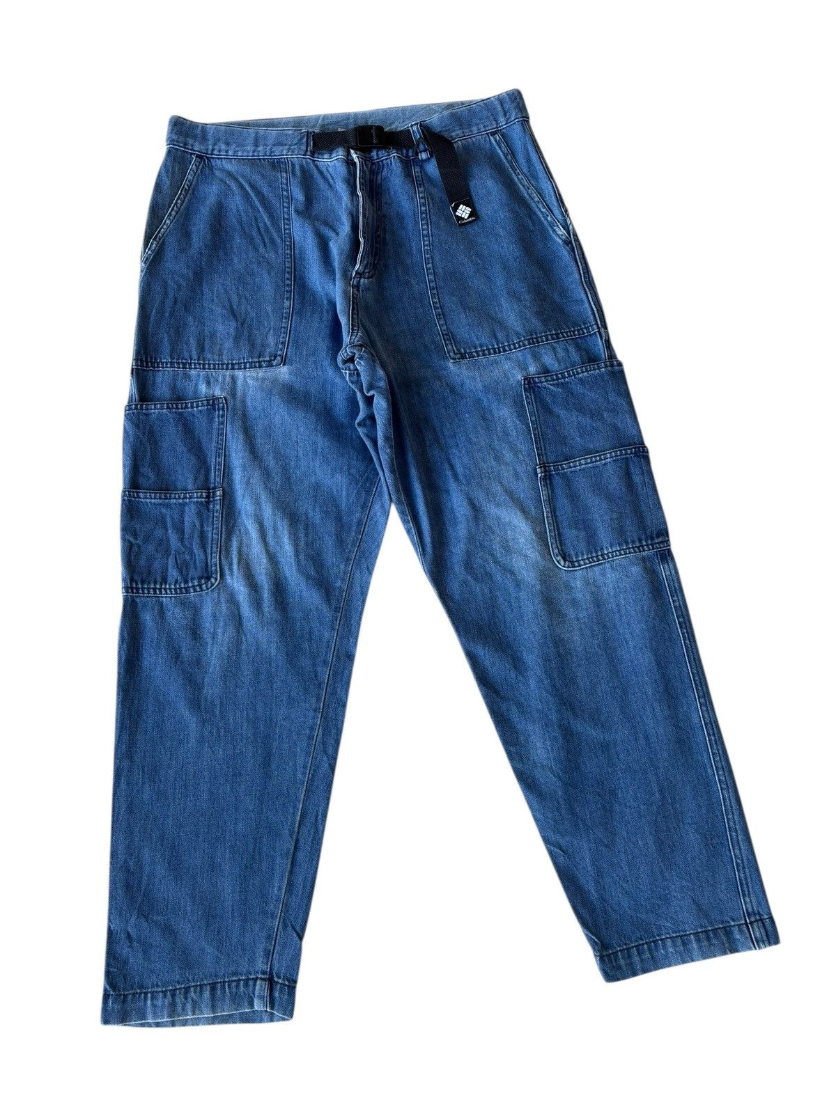 Columbia 💥COLUMBIA OMNI-SHADE UTILITY DENIM CARGO PANT OUTDOOR HIKING Size US 34 / EU 50 - 2 Thumbnail