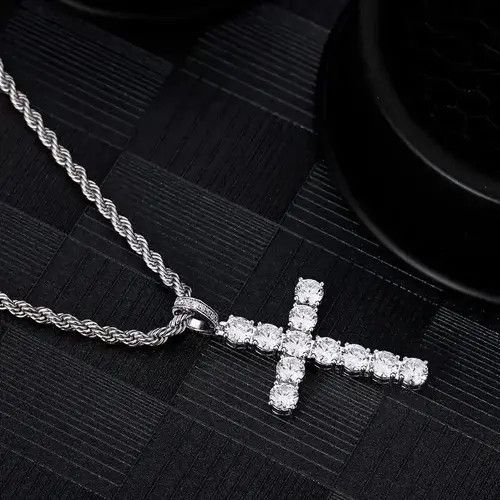 Jewelry 60Cm Twisted Chain Cross Necklace Size ONE SIZE - 7 Thumbnail