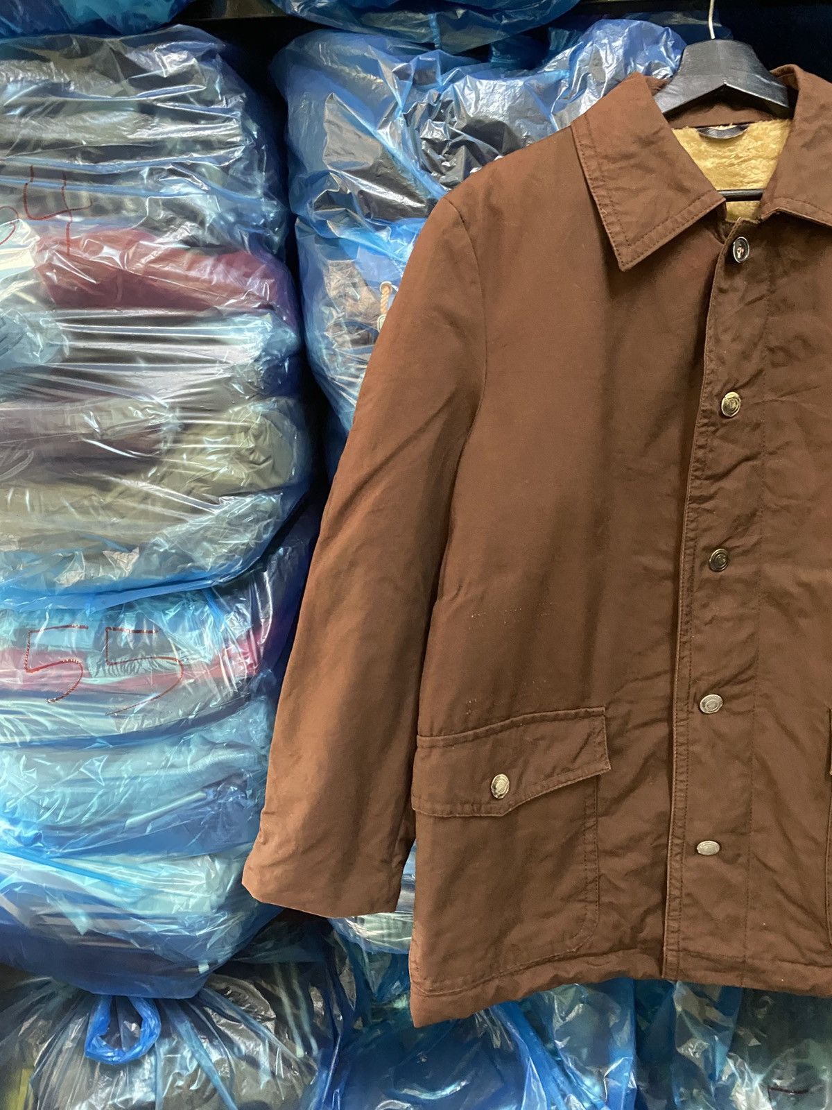 Vintage Vintage Brown Canvas Winter Work Jacket with Faux Fur Lining Size US M / EU 48-50 / 2 - 5 Thumbnail