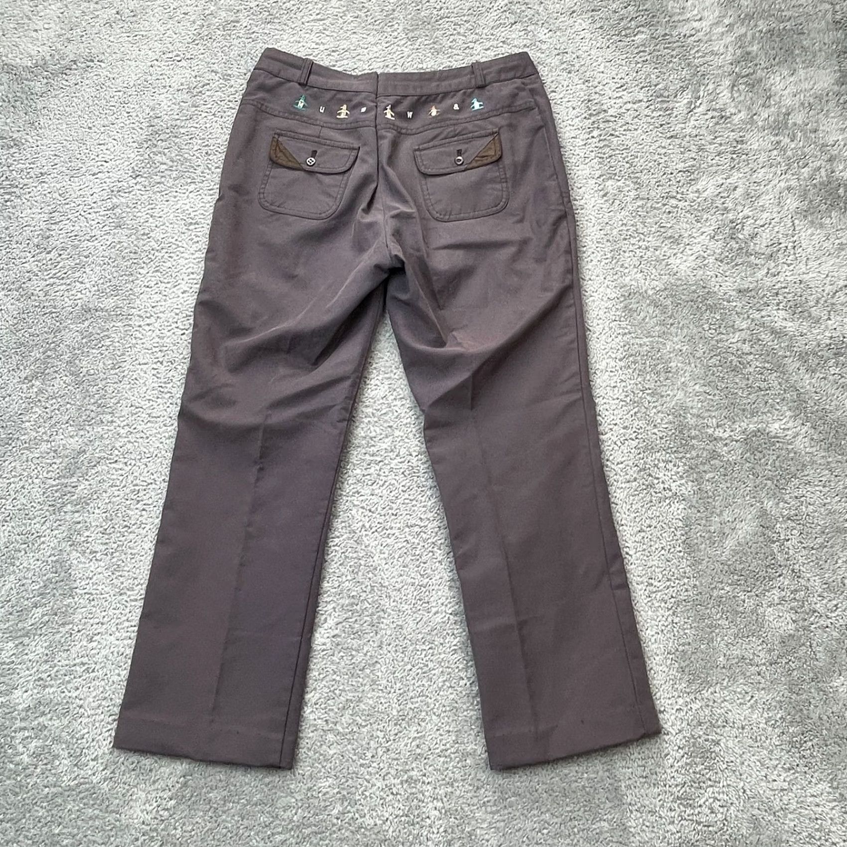 Vintage VTG Munsingwear Pants Womens 30 Chino Brown Stretch Embroidered Penguins 90s Retro Casual Utility Boys/Girls? Size 30" / US 8 / IT 44 - 4 Thumbnail