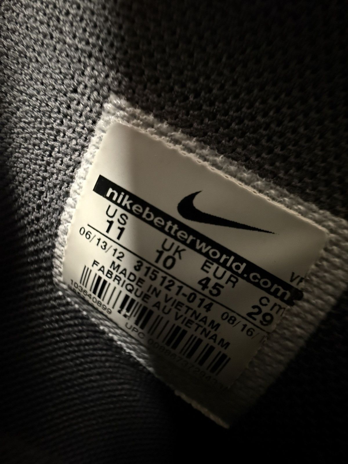 Nike (2012) Nike Air Force 1 High 07 Grey 315121-014 Size US 11 / EU 44 - 7 Thumbnail