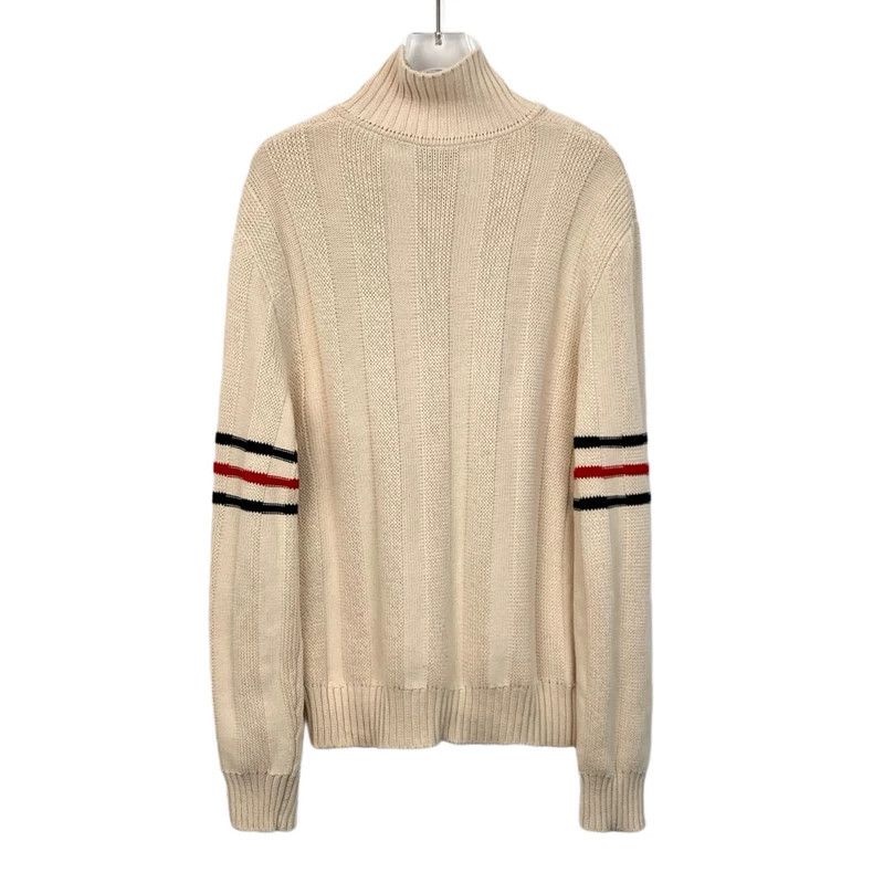 Gucci Gucci Beige striped logo embroidery cotton zipper stand-up Size US M / EU 48-50 / 2 - 2 Thumbnail